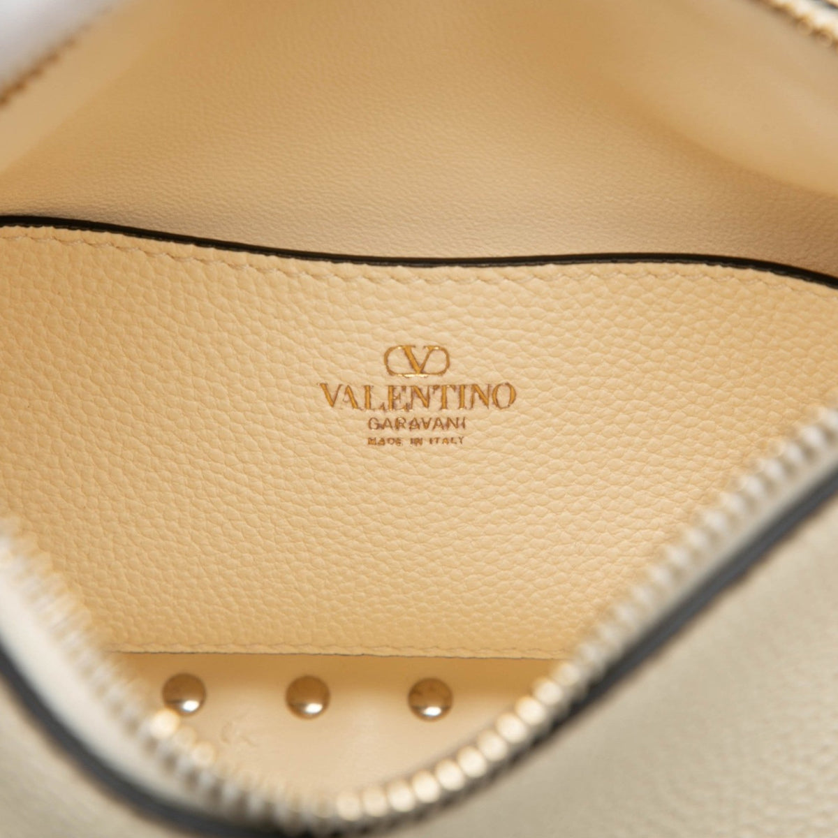 Valentino Small Grainy Calfskin Rockstud Hobo