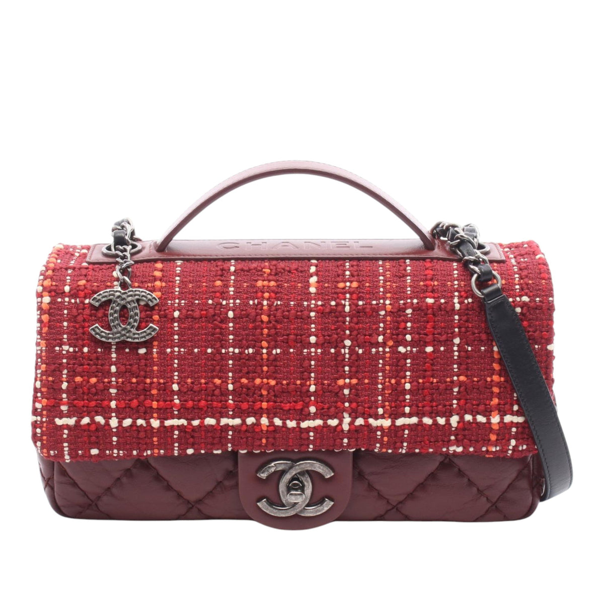 Chanel Tweed Quilted Airlines Single Flap