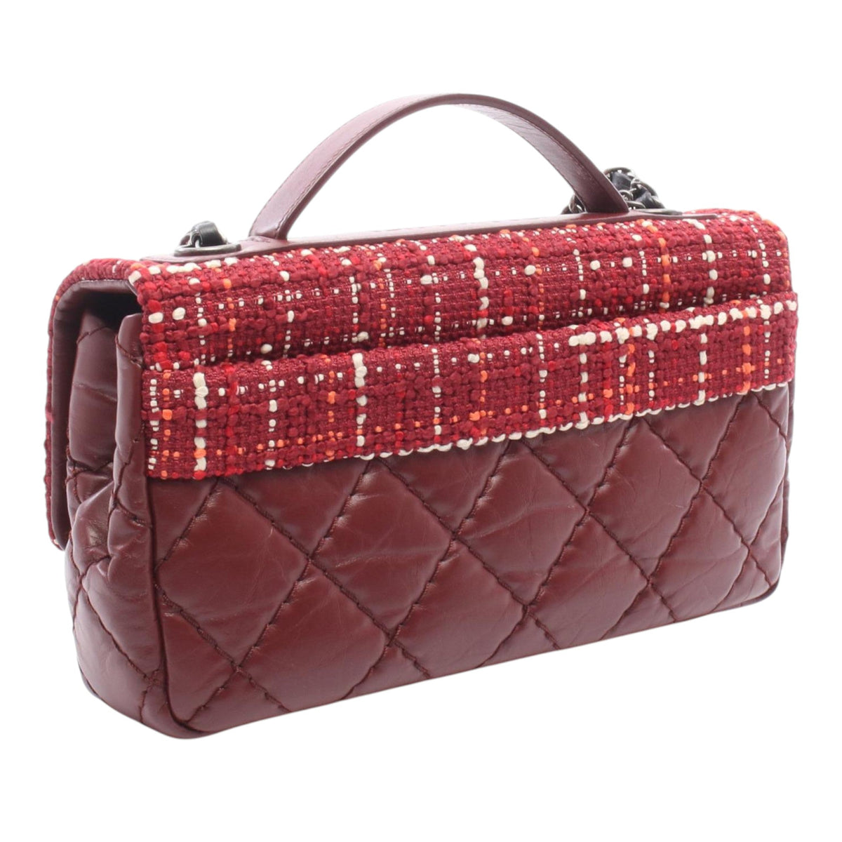 Chanel Tweed Quilted Airlines Single Flap