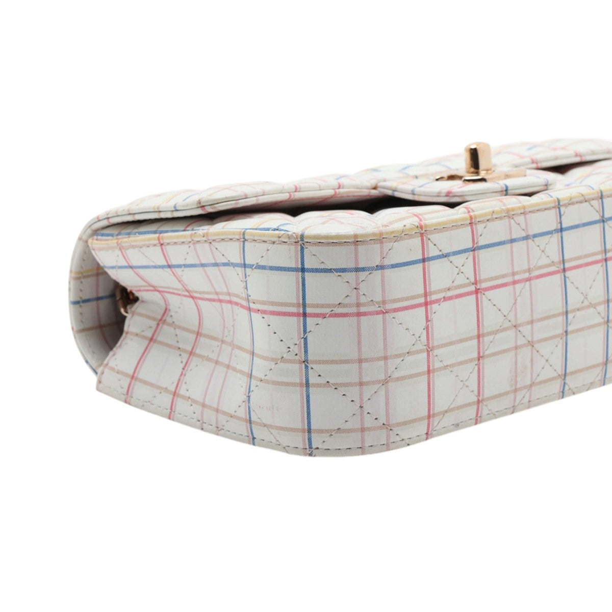 Chanel Mini Rectangular Classic Printed Calfskin Single Flap — White