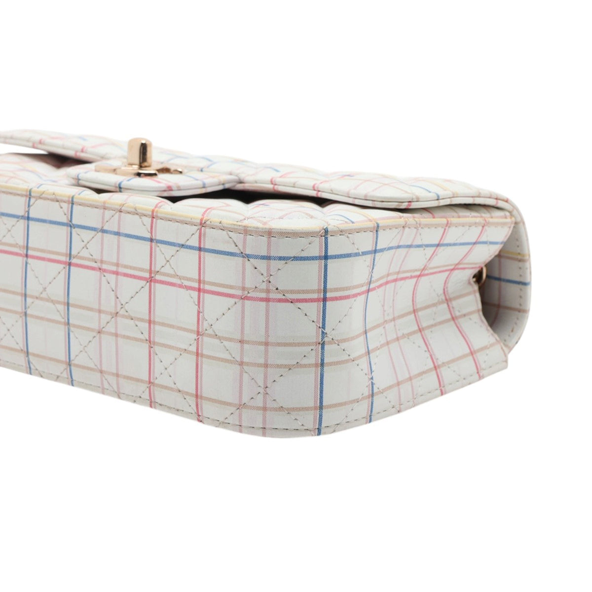 Chanel Mini Rectangular Classic Printed Calfskin Single Flap — White