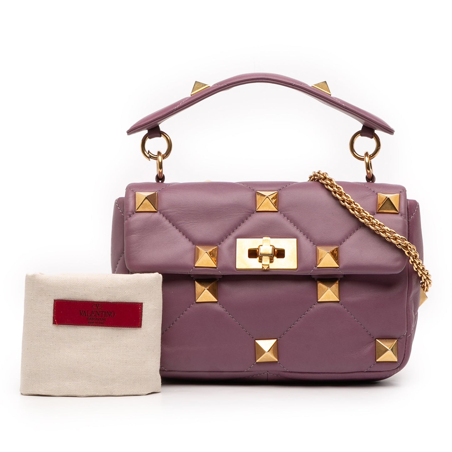 Valentino Medium Nappa Roman Stud Satchel