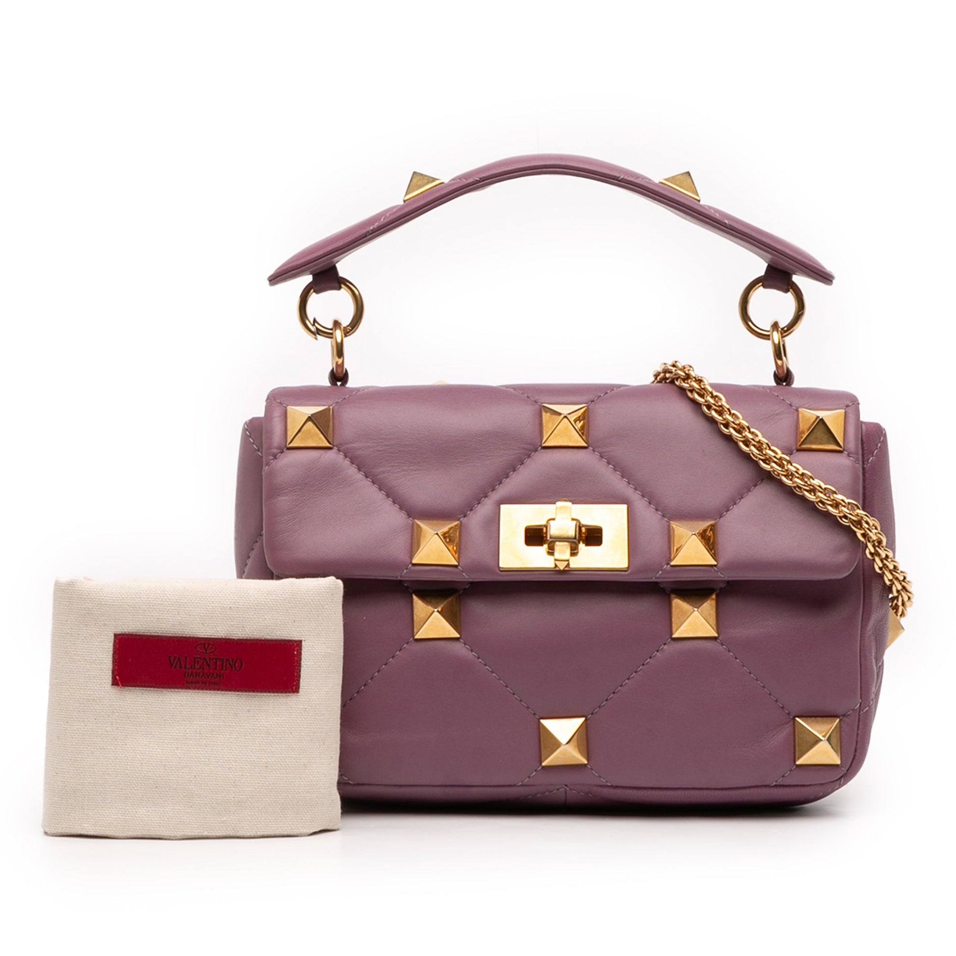 Valentino Medium Nappa Roman Stud Satchel