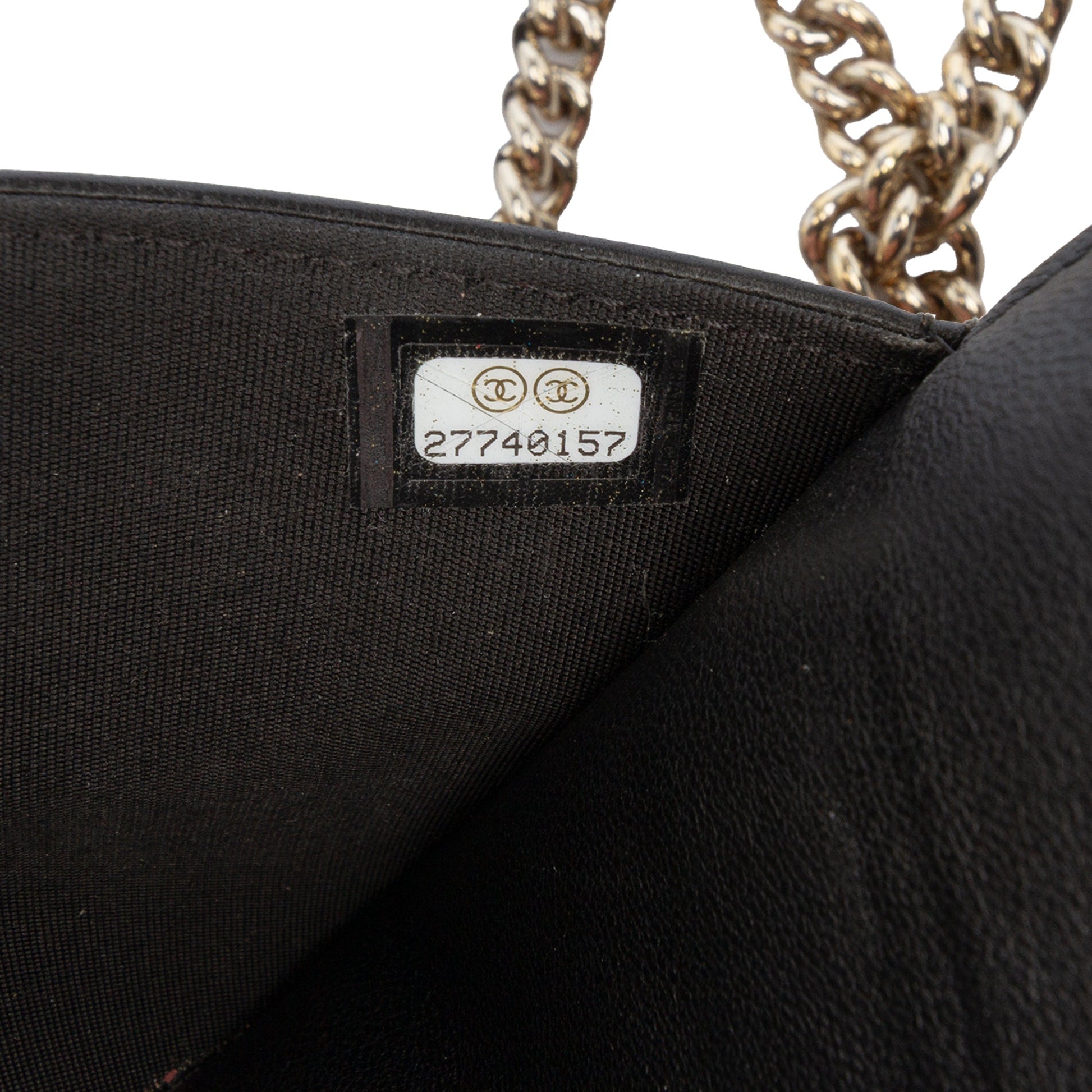 Chanel Lambskin and Woven Raffia Boy Wallet on Chain