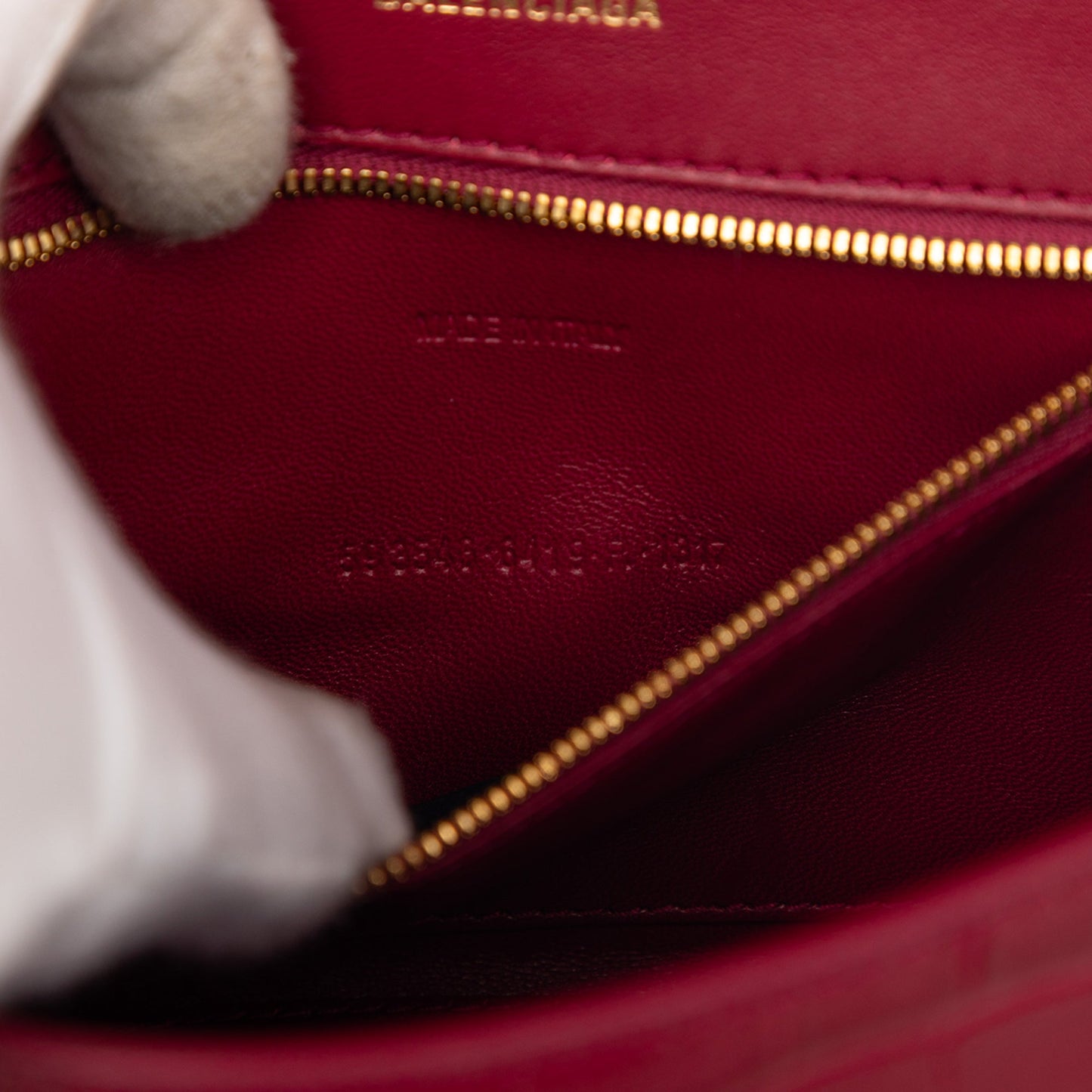 Balenciaga Small Croc Embossed Hourglass Top Handle Bag