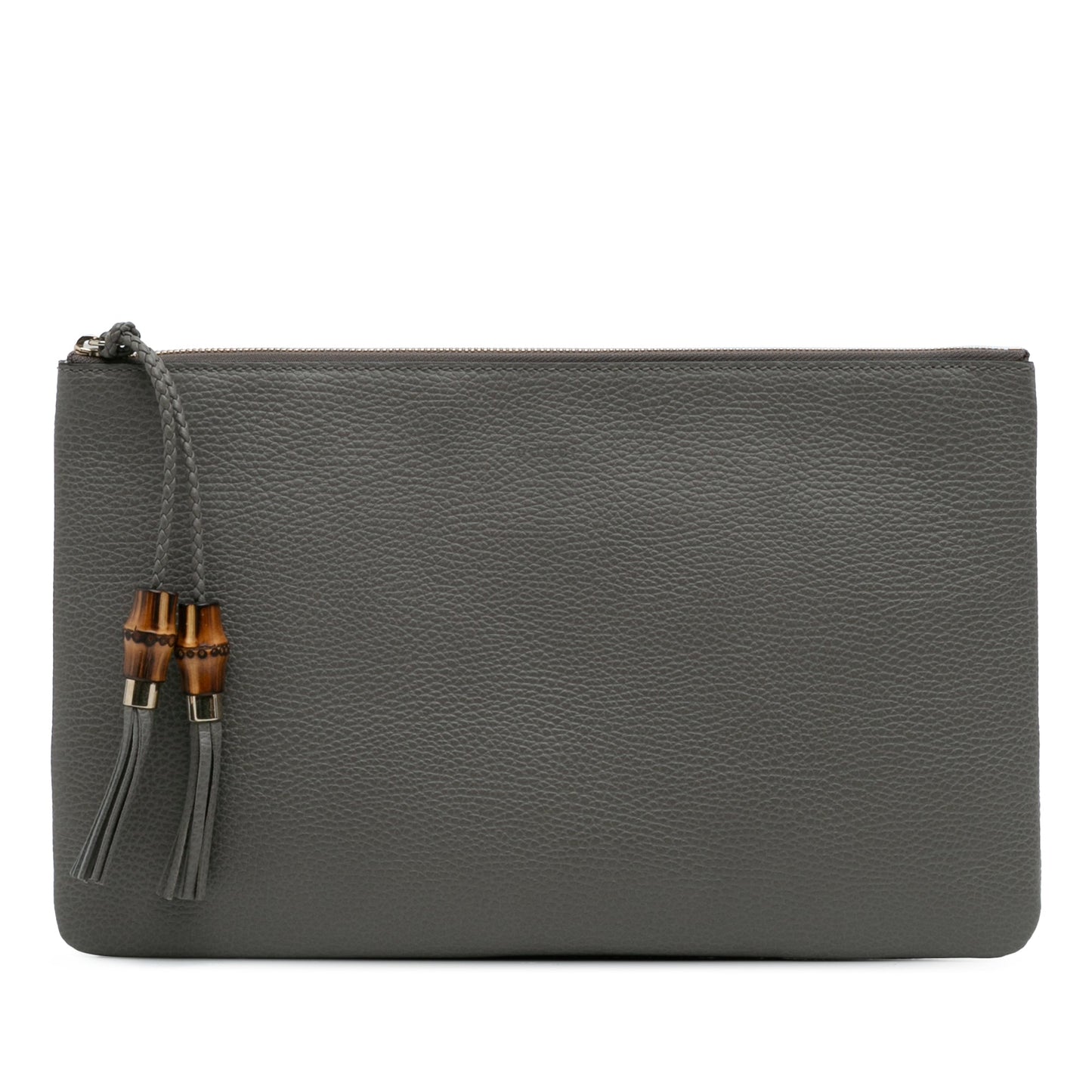 Gucci Calfskin Bamboo Tassel Clutch