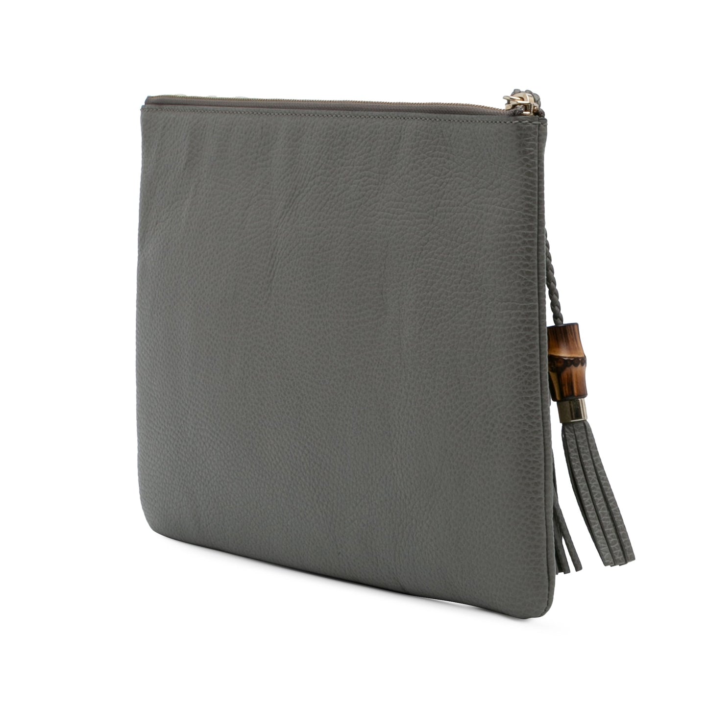Gucci Calfskin Bamboo Tassel Clutch