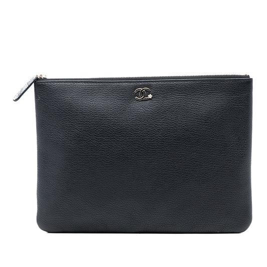 Chanel Medium Goatskin Lucky Clover O Case Clutch