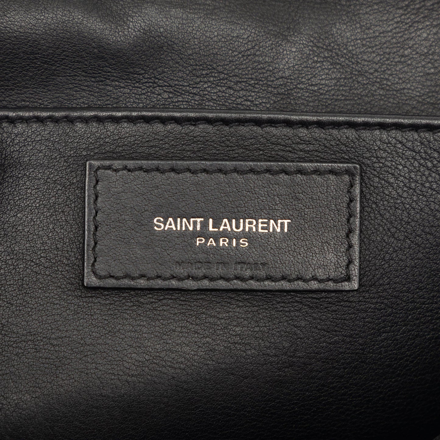 Saint Laurent Small Croc Embossed Trimmed Leather Downtown Cabas Satchel