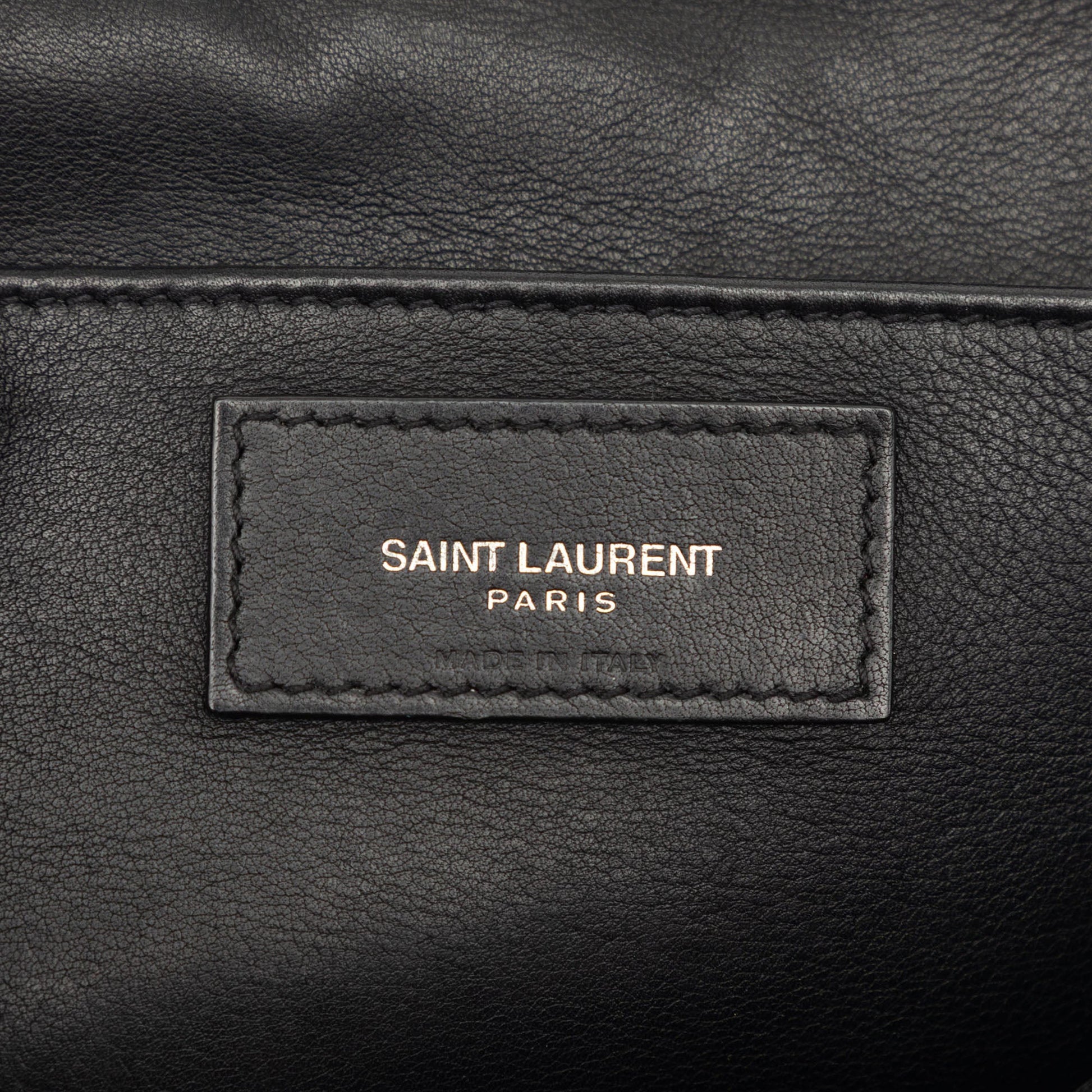 Saint Laurent Small Croc Embossed Trimmed Leather Downtown Cabas Satchel