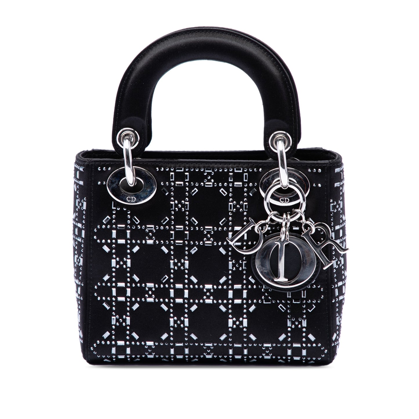 Dior Mini Velvet Cannage Strass Embellished Lady Dior
