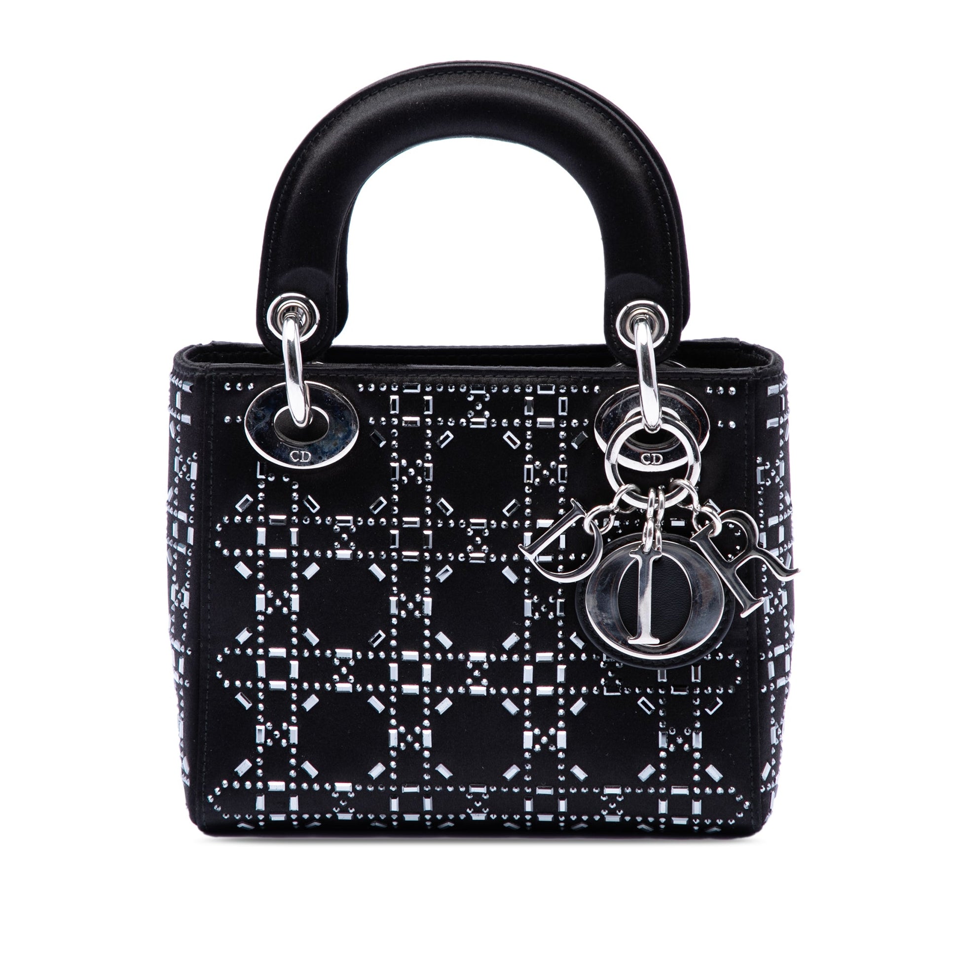 Dior Mini Velvet Cannage Strass Embellished Lady Dior