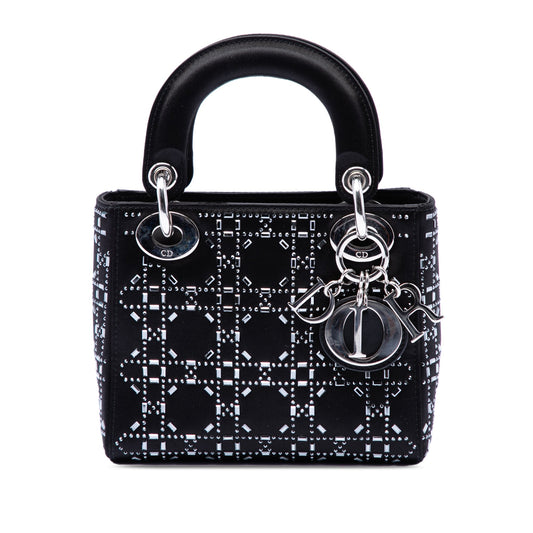 Dior Mini Velvet Cannage Strass Embellished Lady Dior