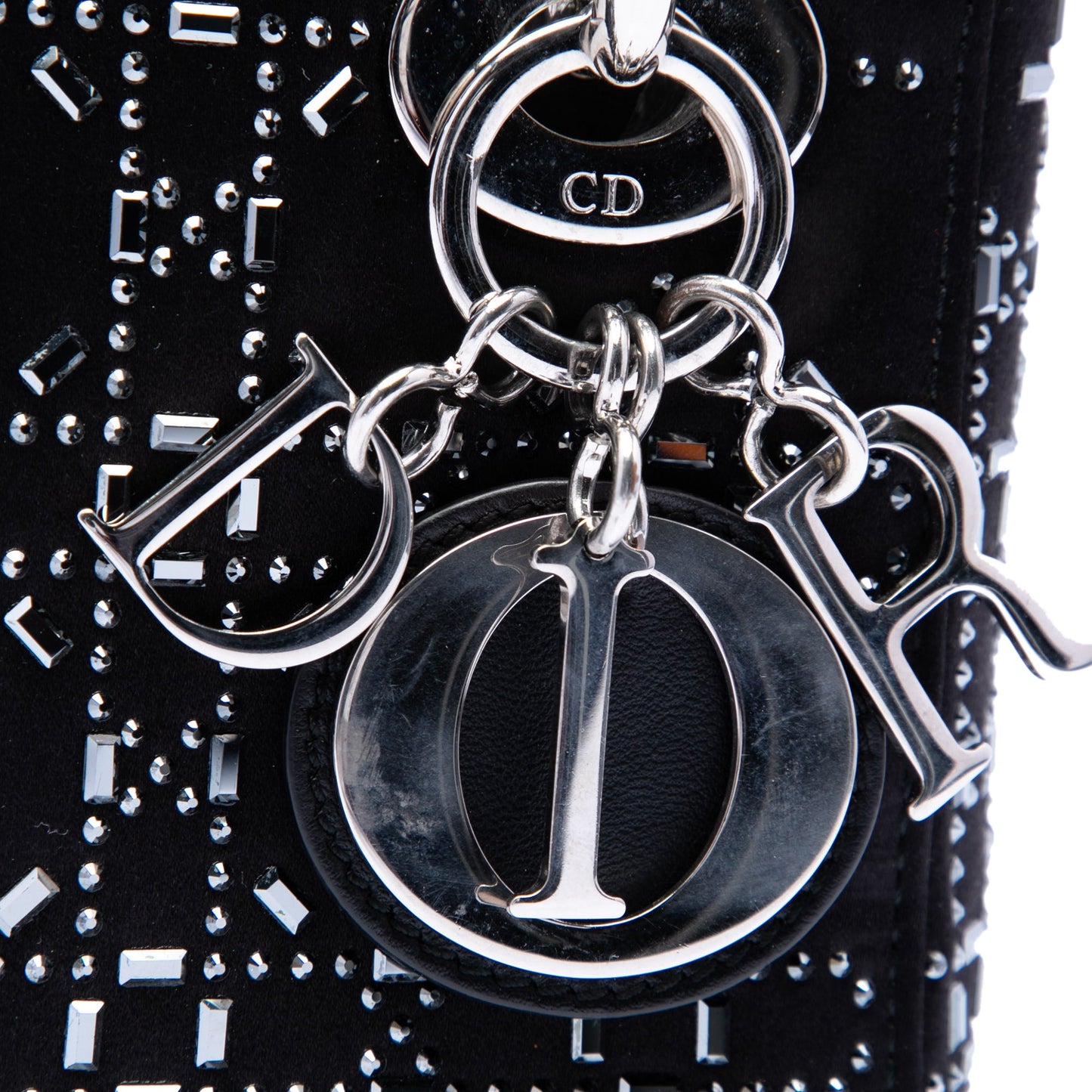 Dior Mini Velvet Cannage Strass Embellished Lady Dior