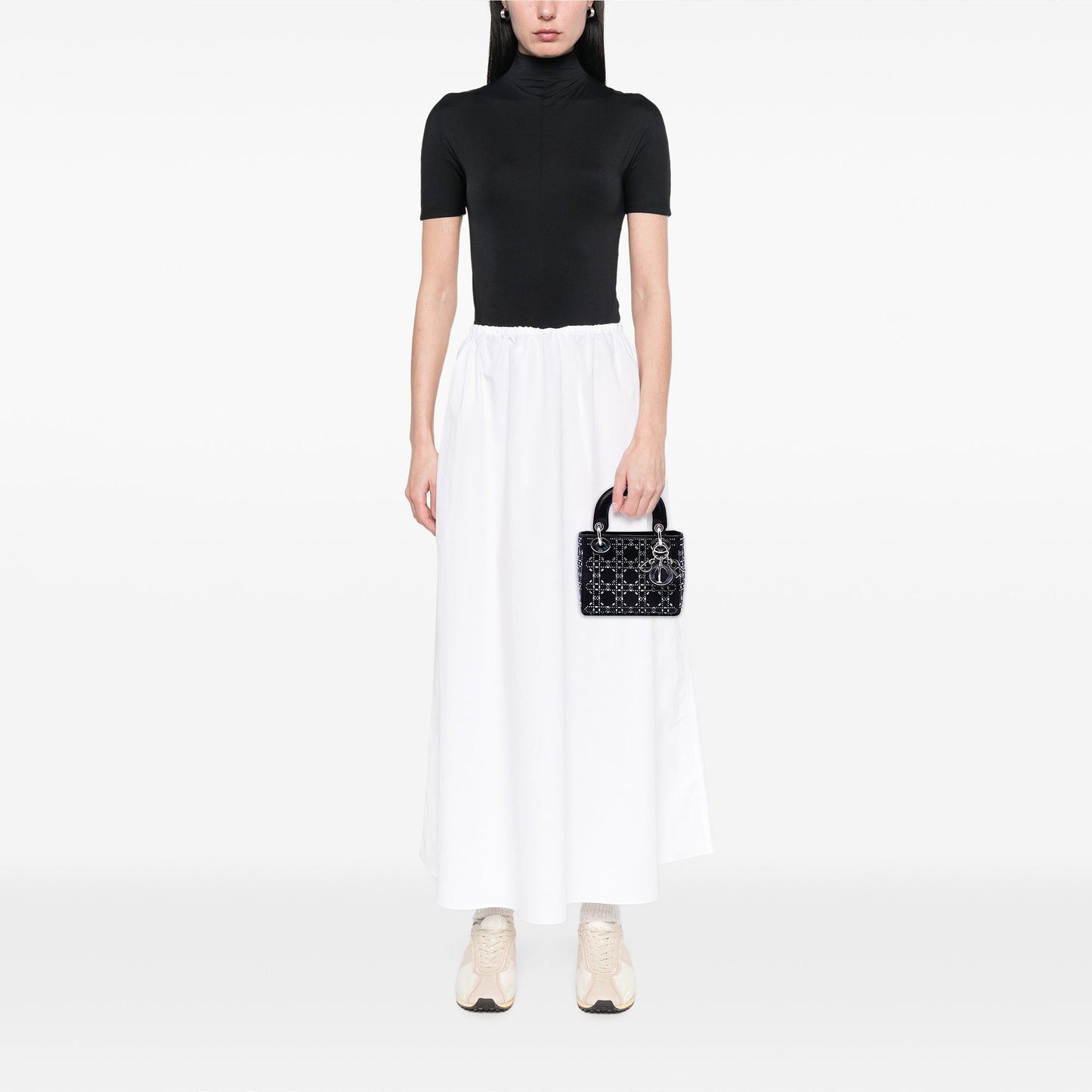 Dior Mini Velvet Cannage Strass Embellished Lady Dior