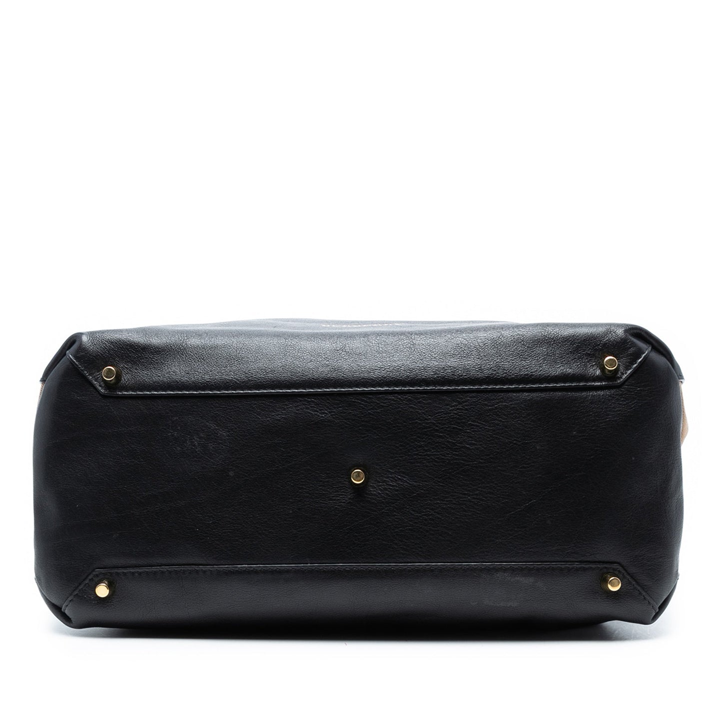 Burberry Medium Leather and House Check Banner Satchel