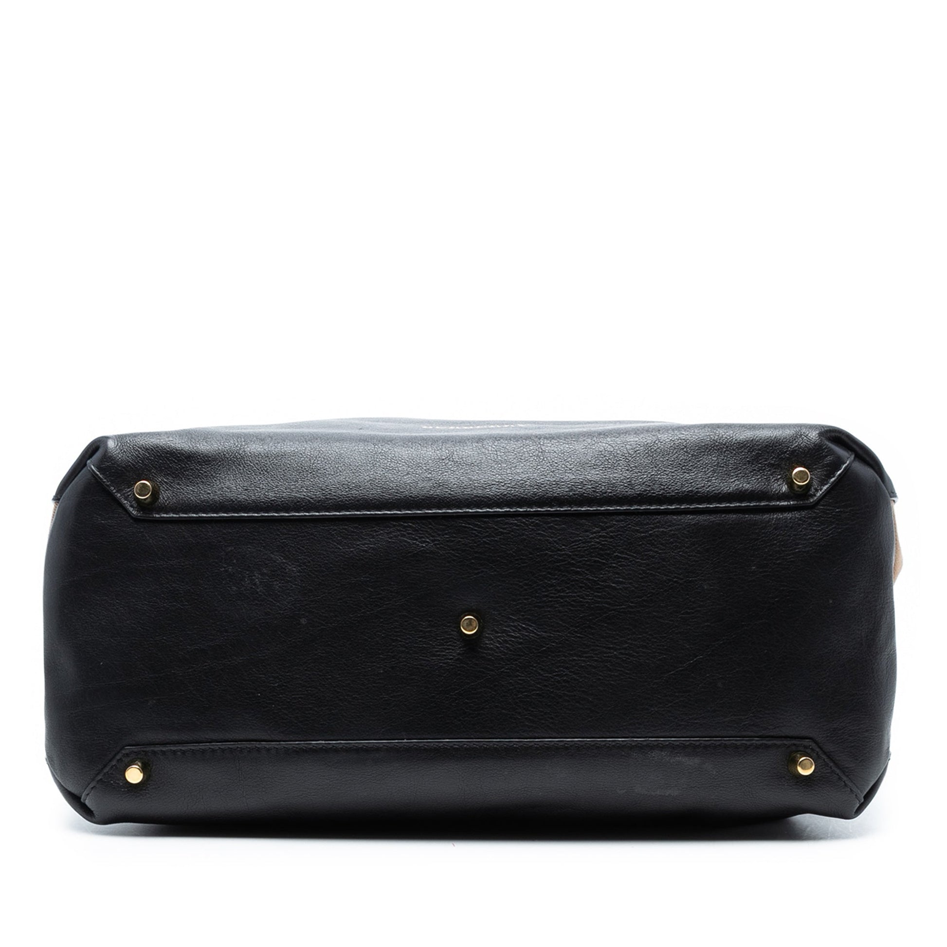Burberry Medium Leather and House Check Banner Satchel