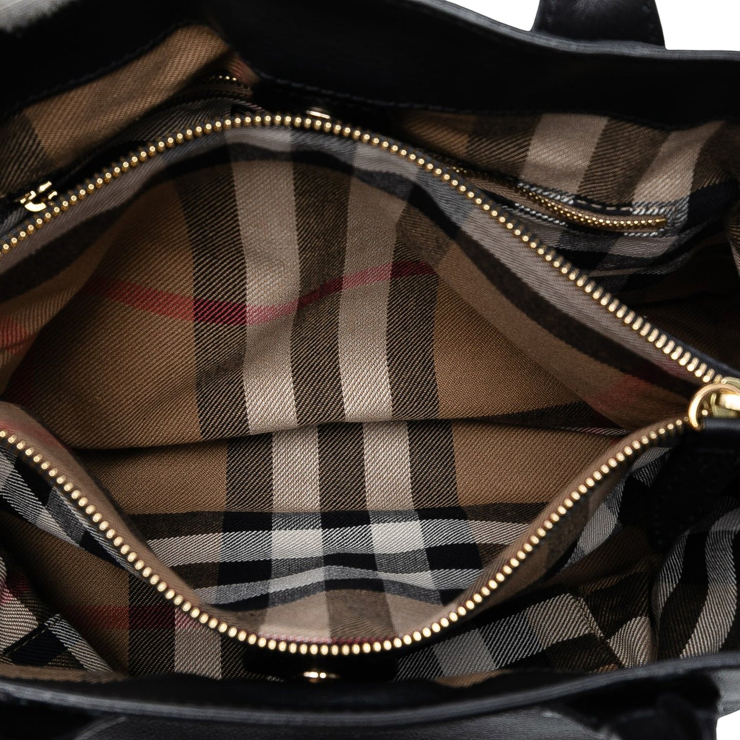 Burberry Medium Leather and House Check Banner Satchel