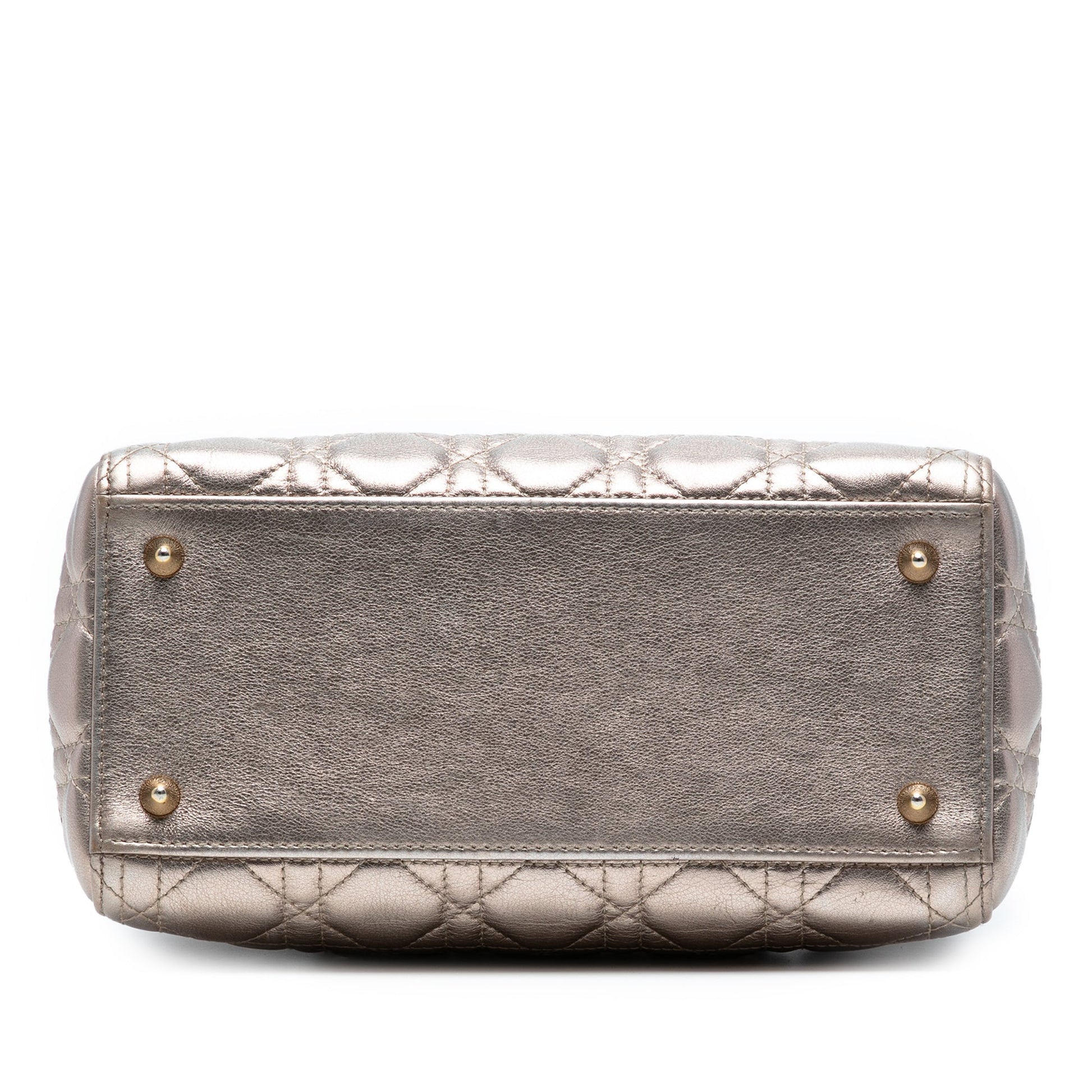 Dior Medium Metallic Lambskin Cannage Lady Dior