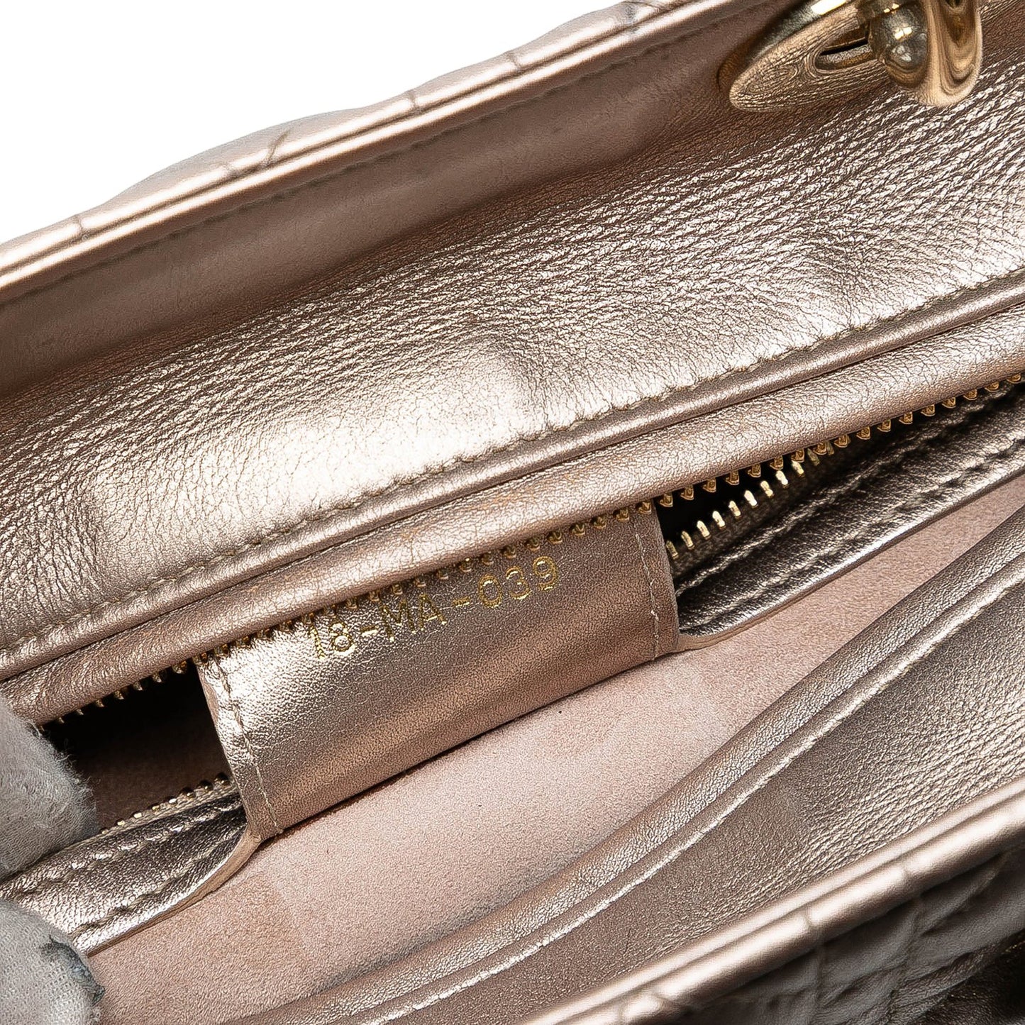 Dior Medium Metallic Lambskin Cannage Lady Dior