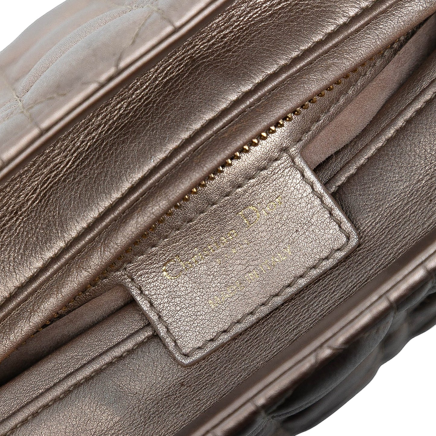 Dior Medium Metallic Lambskin Cannage Lady Dior