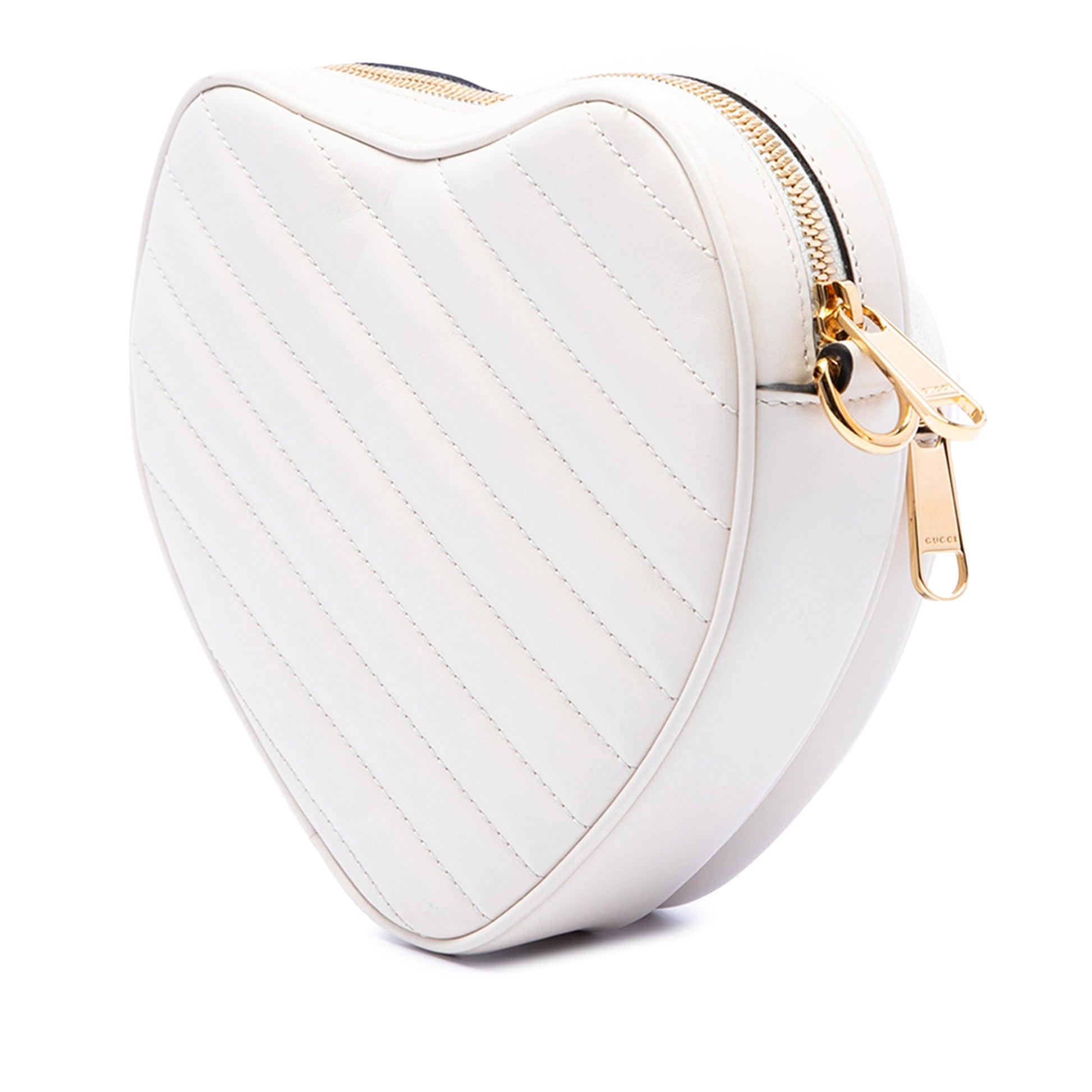 Gucci Mini Matelasse Diagonal Calfskin Interlocking G Heart Crossbody