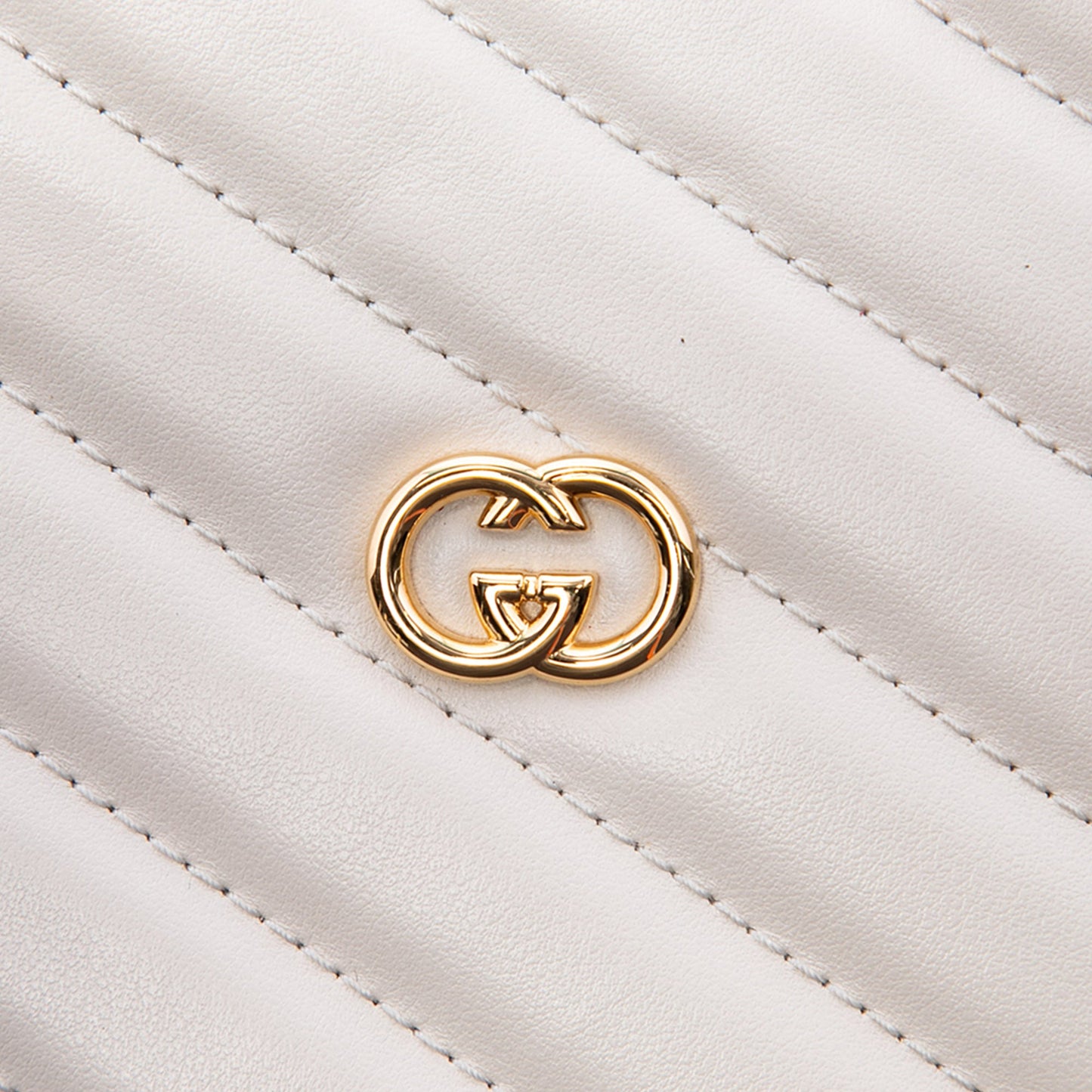 Gucci Mini Matelasse Diagonal Calfskin Interlocking G Heart Crossbody