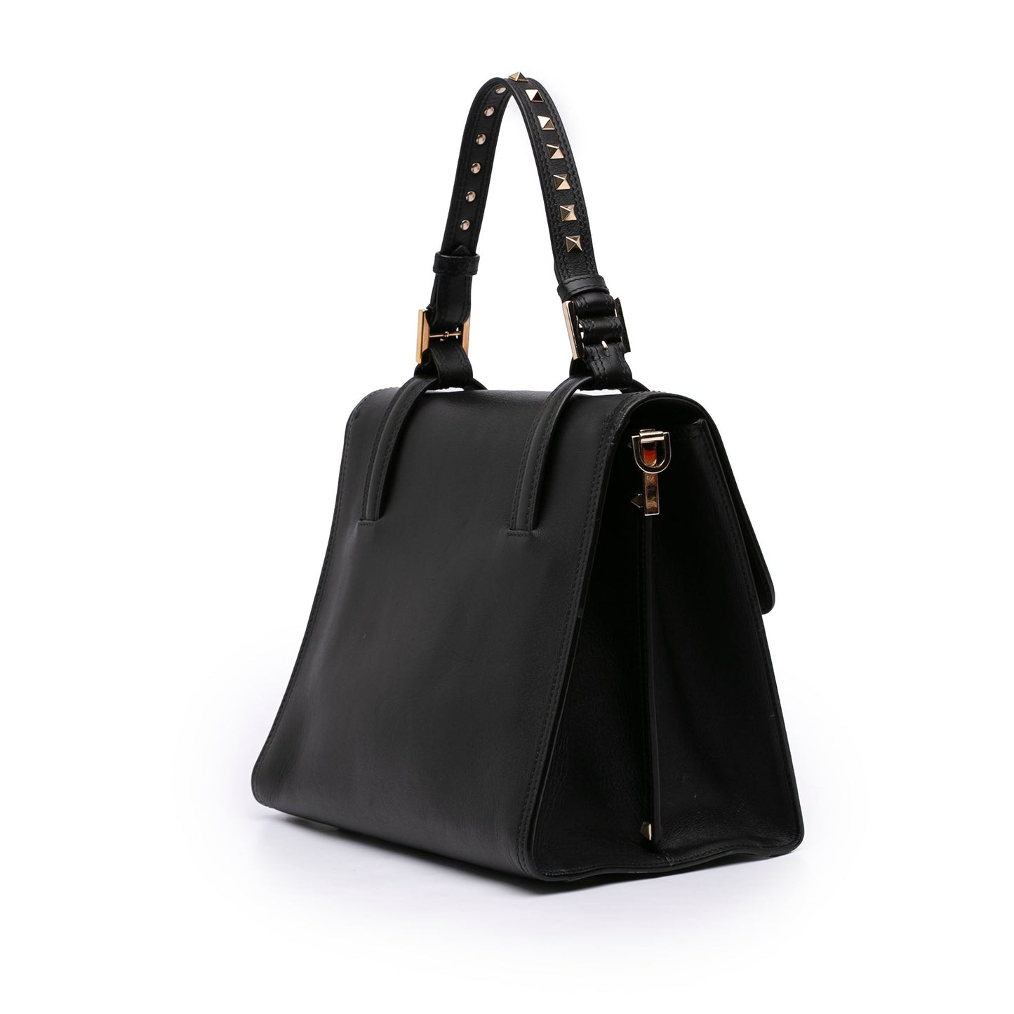 Valentino Leather Rockstud Cabana Satchel