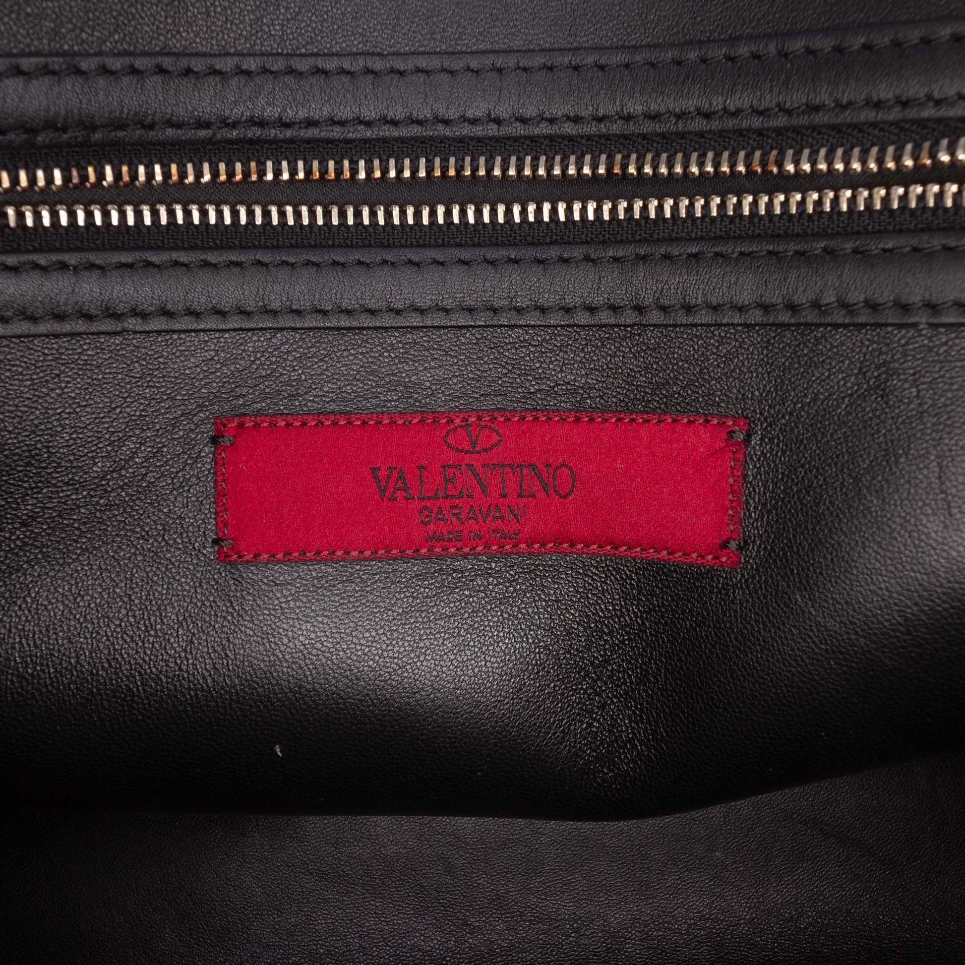 Valentino Leather Rockstud Cabana Satchel