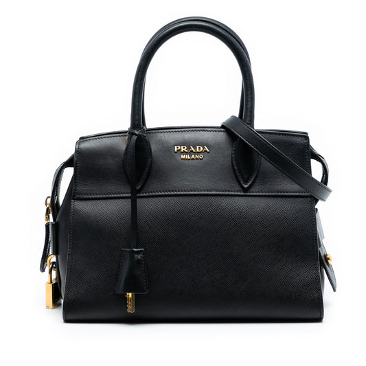 Prada Small Saffiano and City Calf Esplanade Satchel