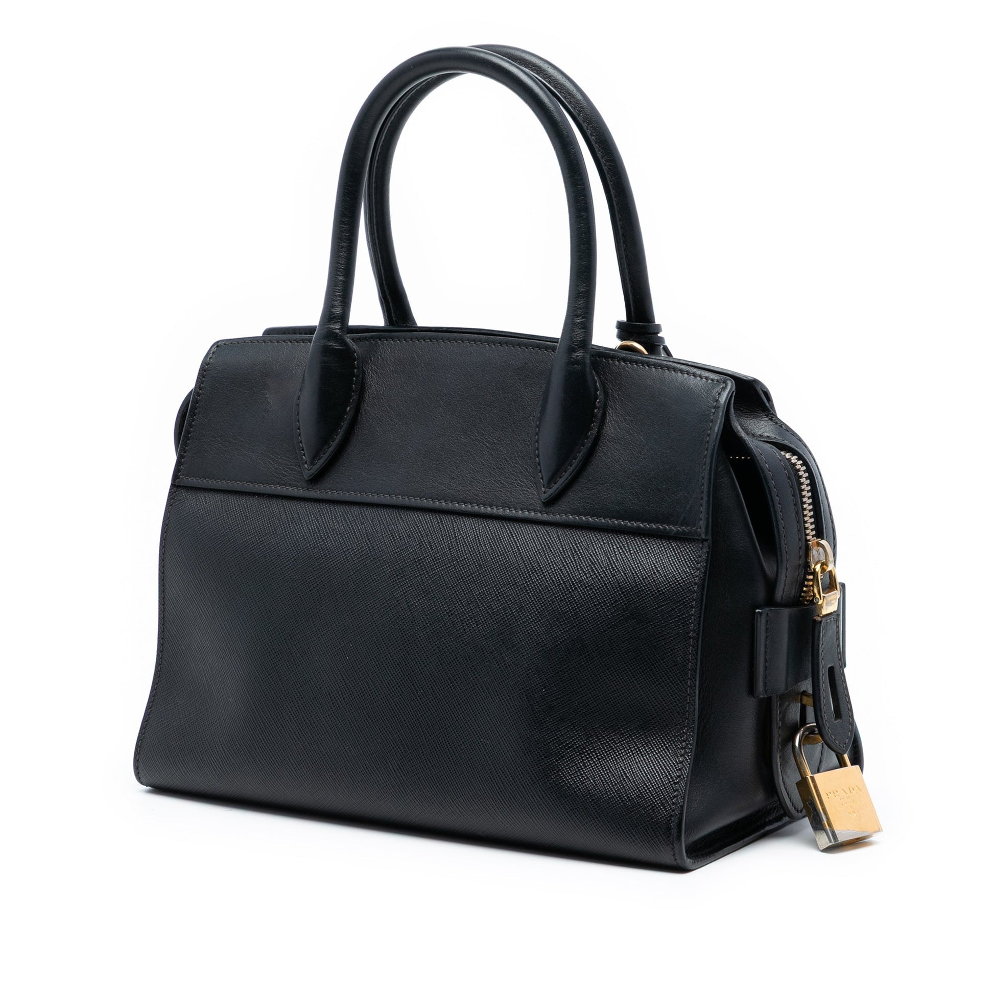 Prada Small Saffiano and City Calf Esplanade Satchel