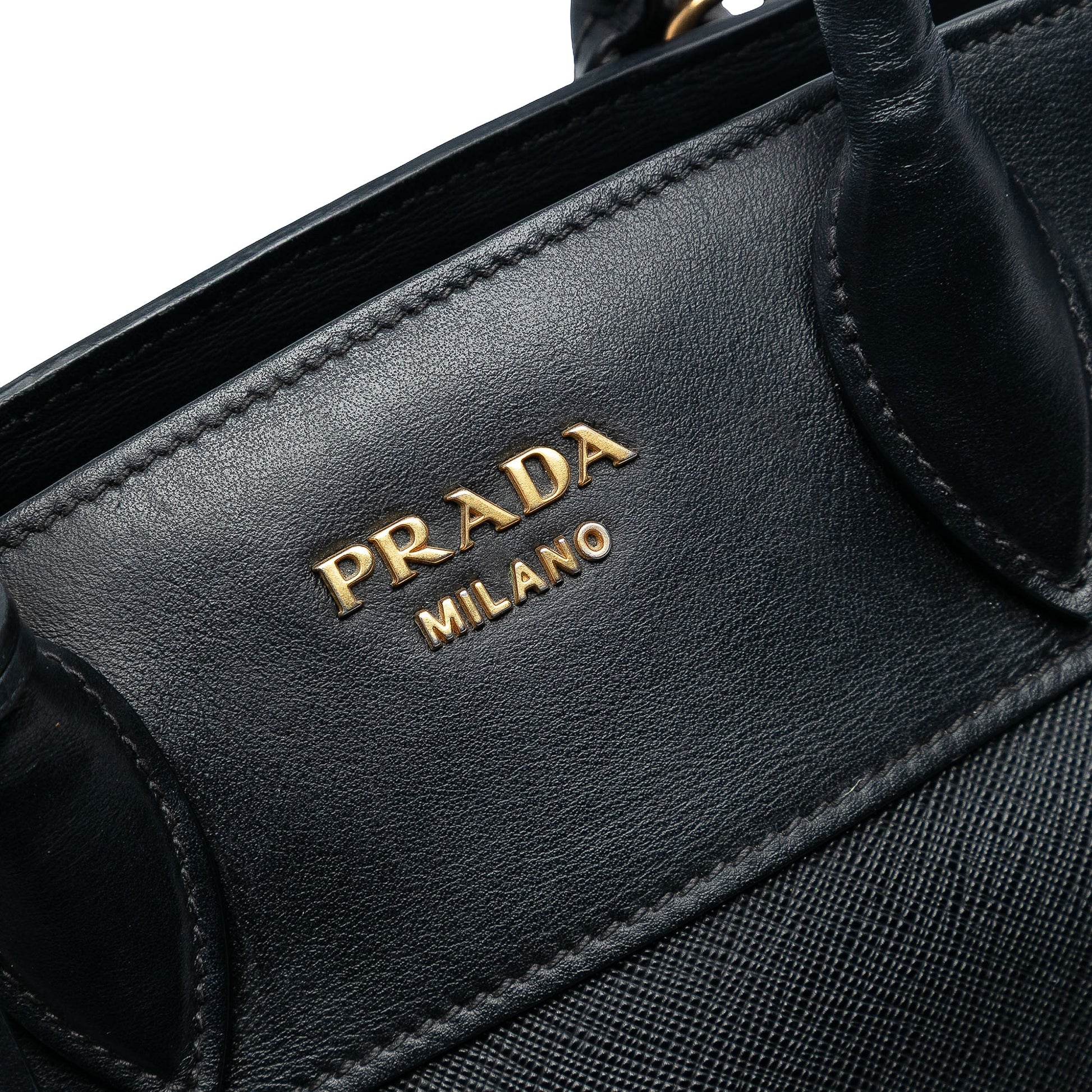 Prada Small Saffiano and City Calf Esplanade Satchel