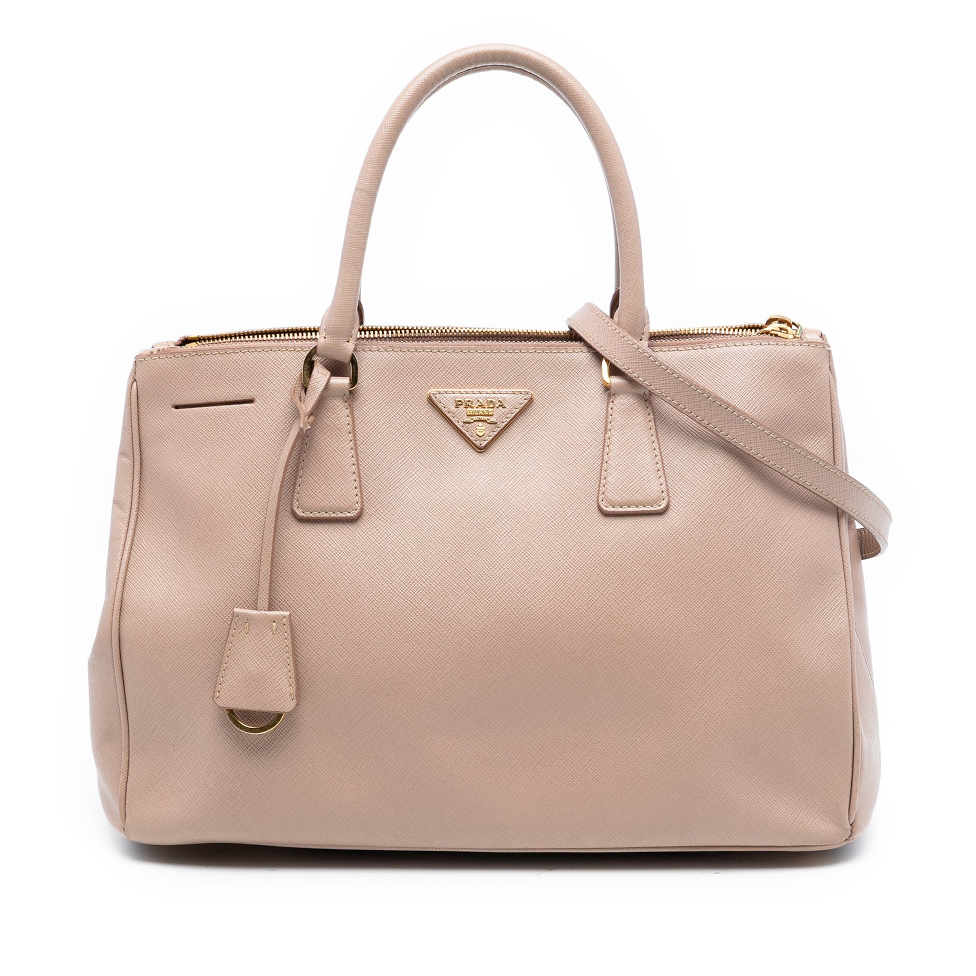 Prada Medium Saffiano Lux Galleria Double Zip Tote