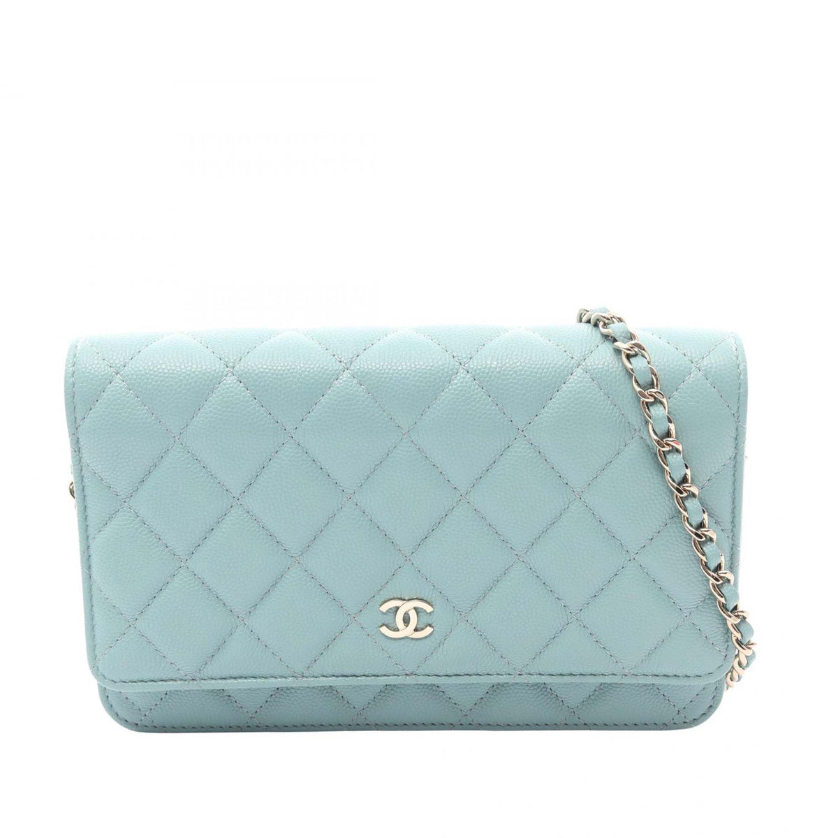 Chanel CC Quilted Caviar Wallet on Chain