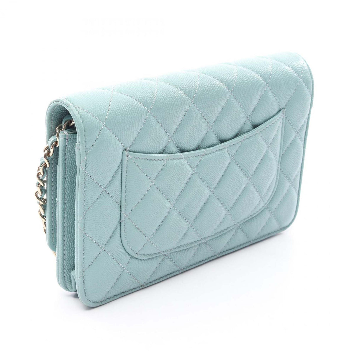 Chanel CC Quilted Caviar Wallet on Chain