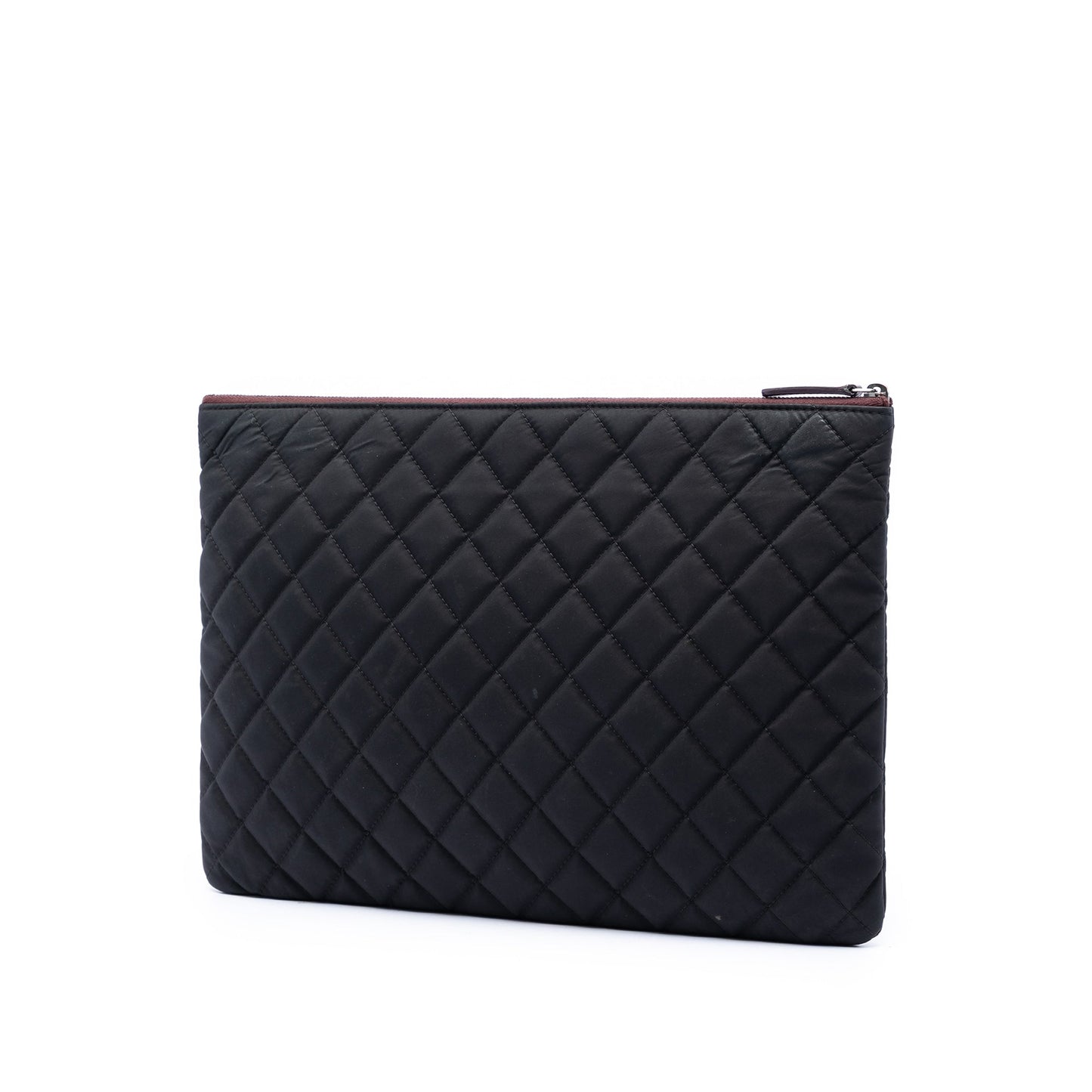 Chanel Large Quilted Nylon O Case Clutch