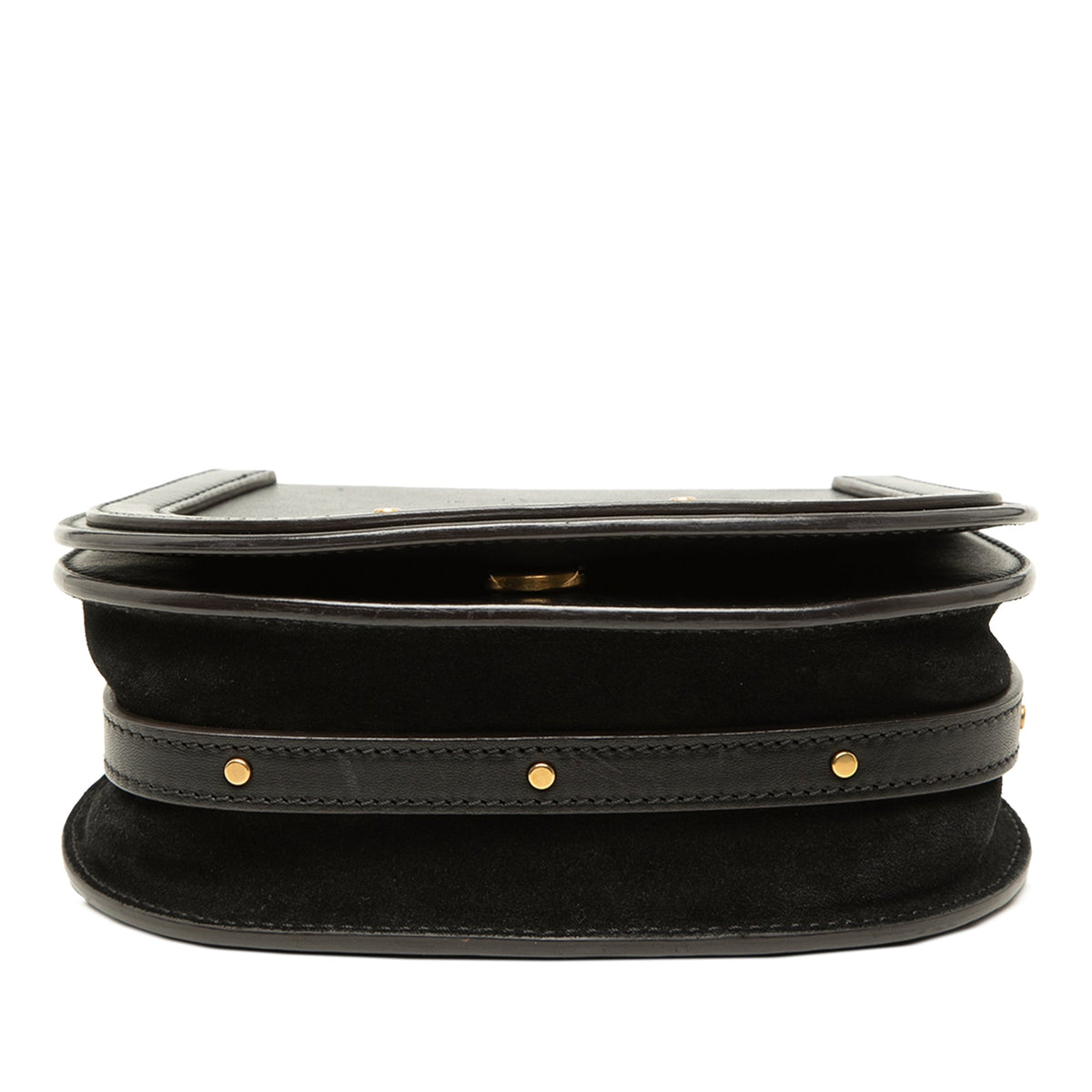 Chloé Small Leather Nile Bracelet Satchel — Black