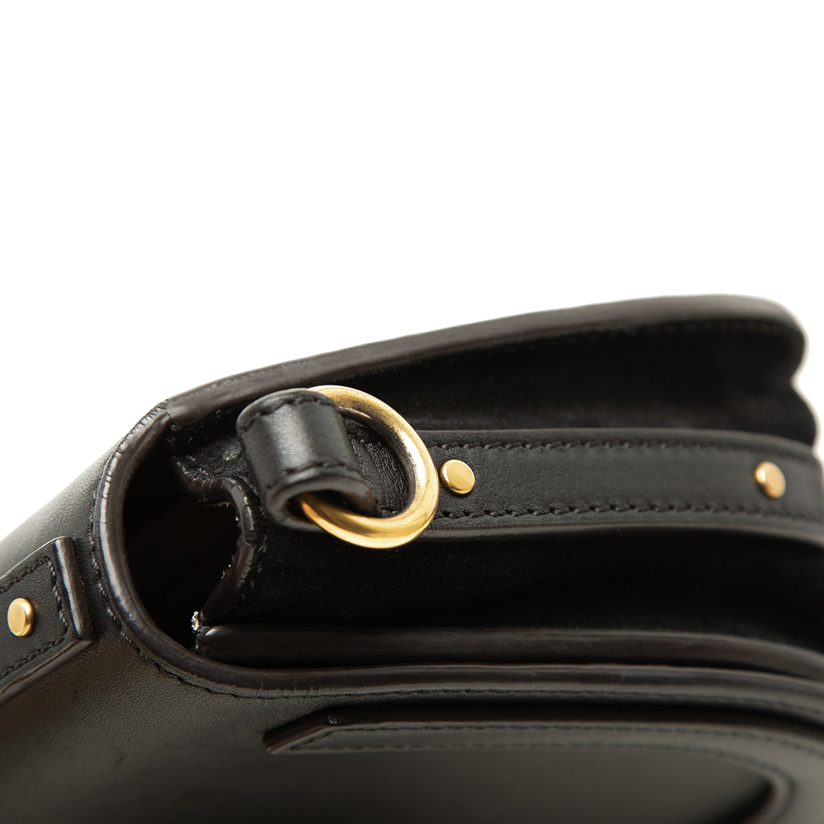 Chloé Small Leather Nile Bracelet Satchel — Black