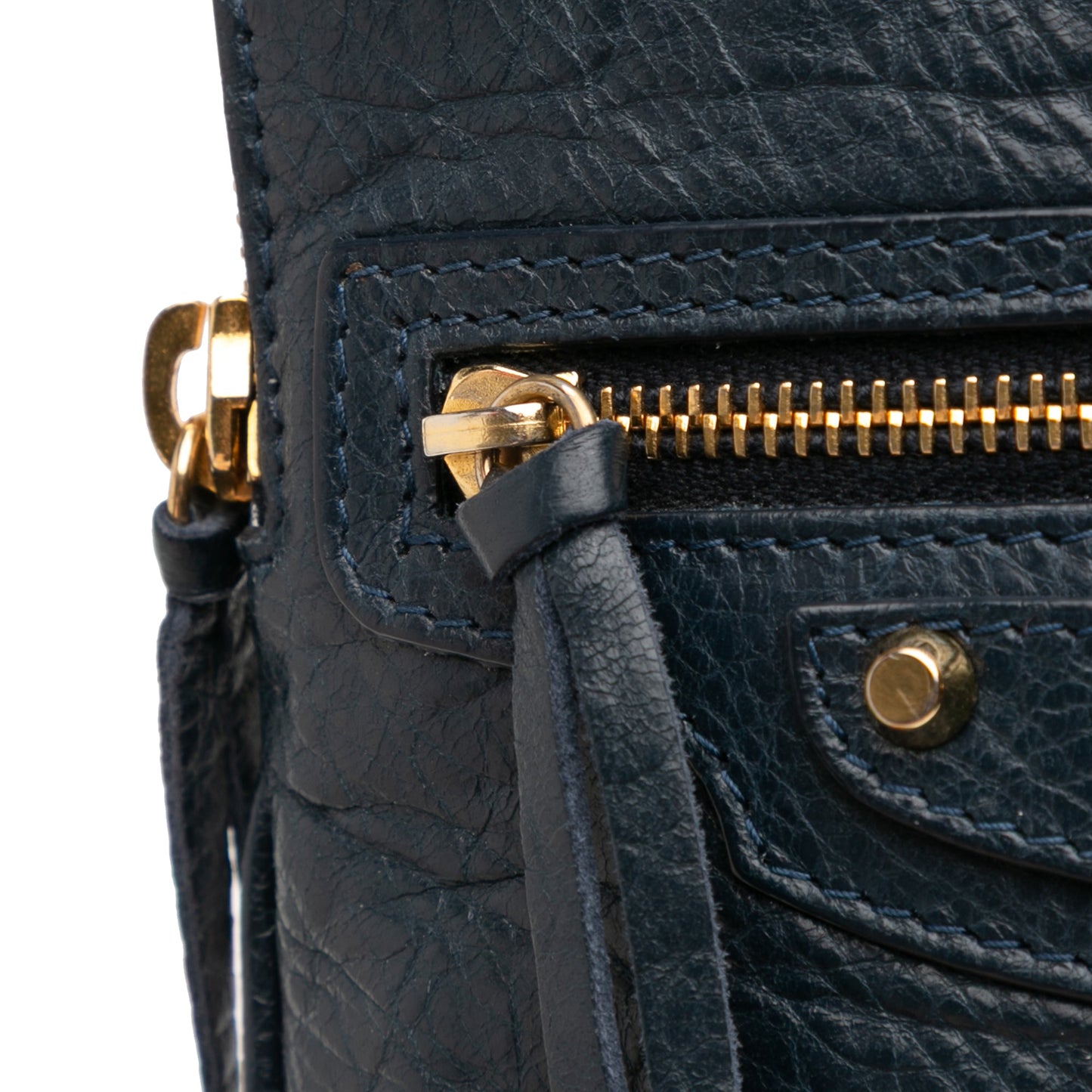 Balenciaga Lambskin Motocross Classic Phone Holder Bag