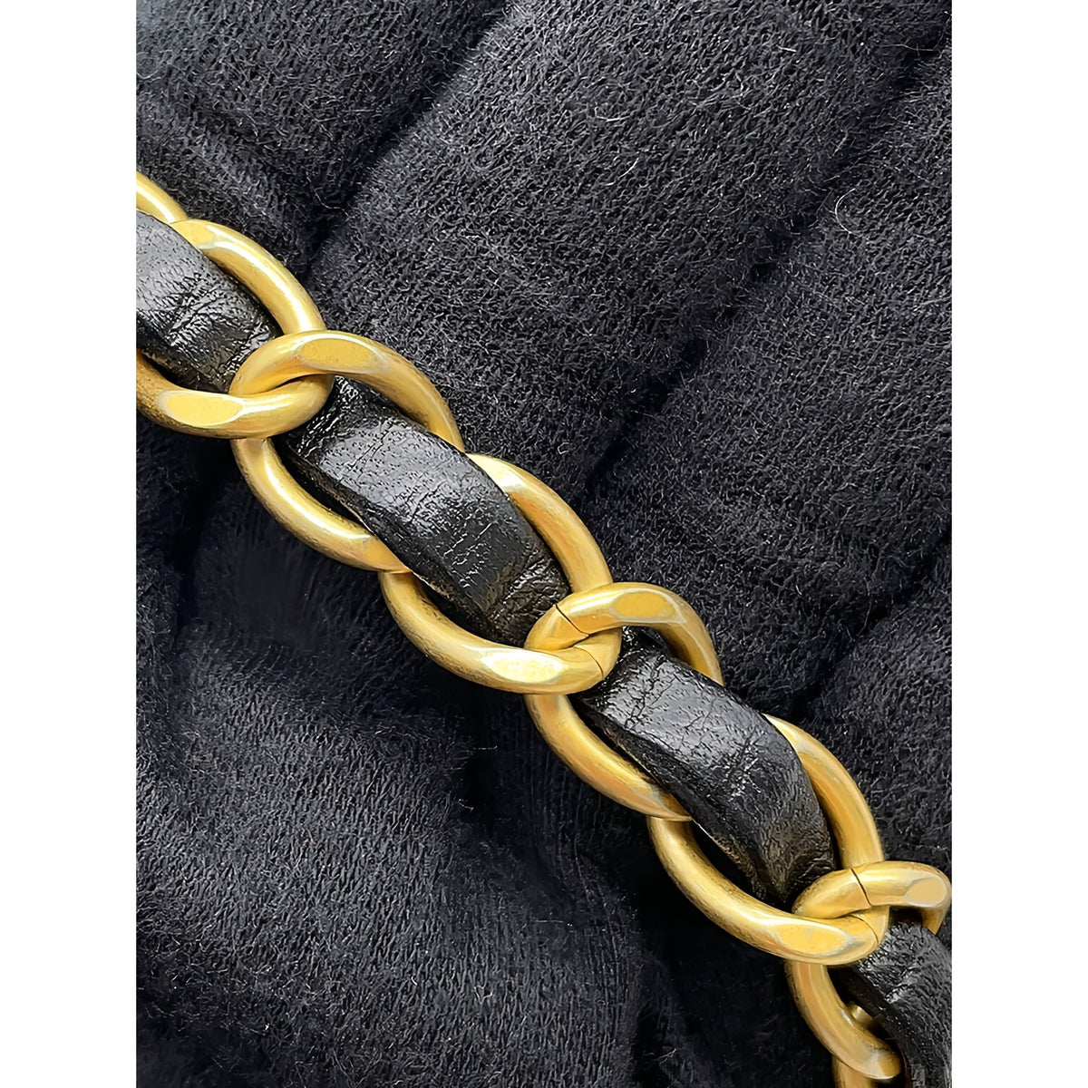 Chanel Small CC Quilted Lambskin Camera Case — Black