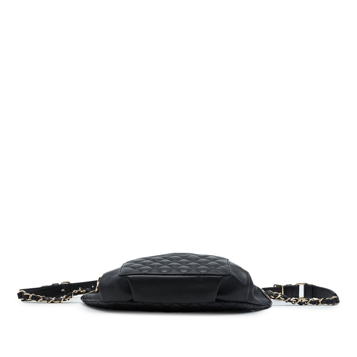 Chanel Quilted Lambskin Classic Bi Waist Bag — Black