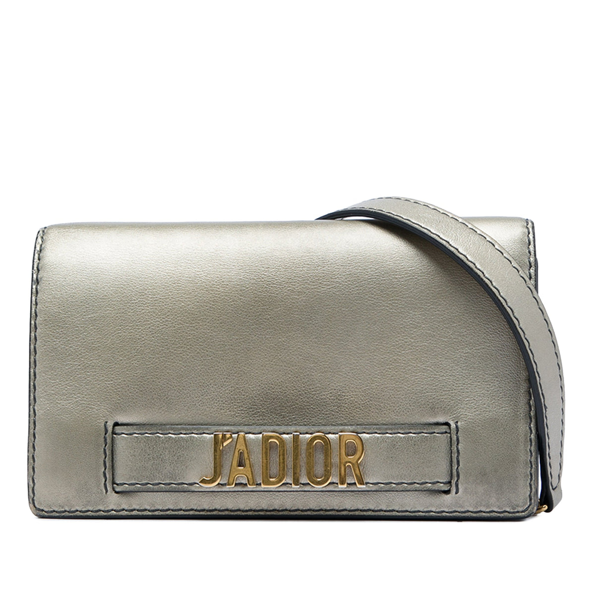 Dior Metallic Calfskin JAdior Clutch with Chain