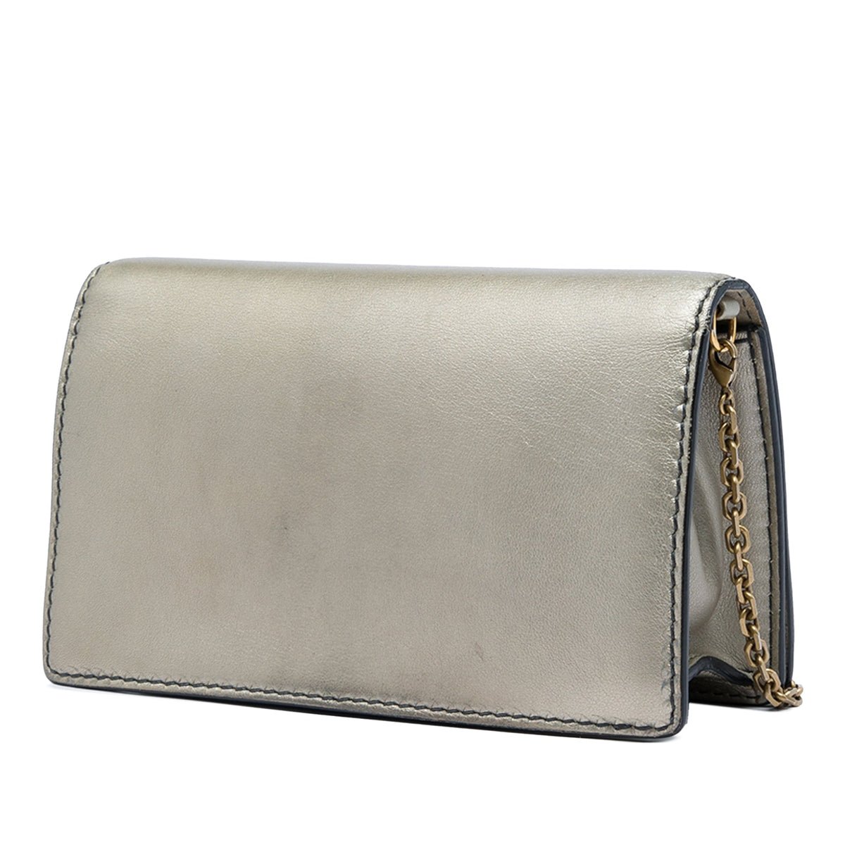 Dior Metallic Calfskin JAdior Clutch with Chain