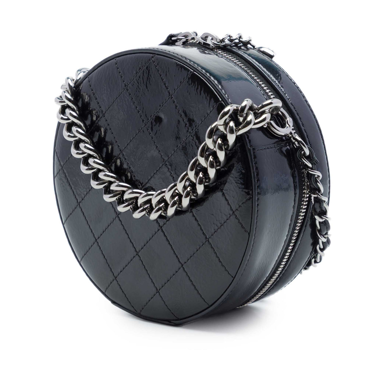 Chanel CC Patent Round as Earth Bag