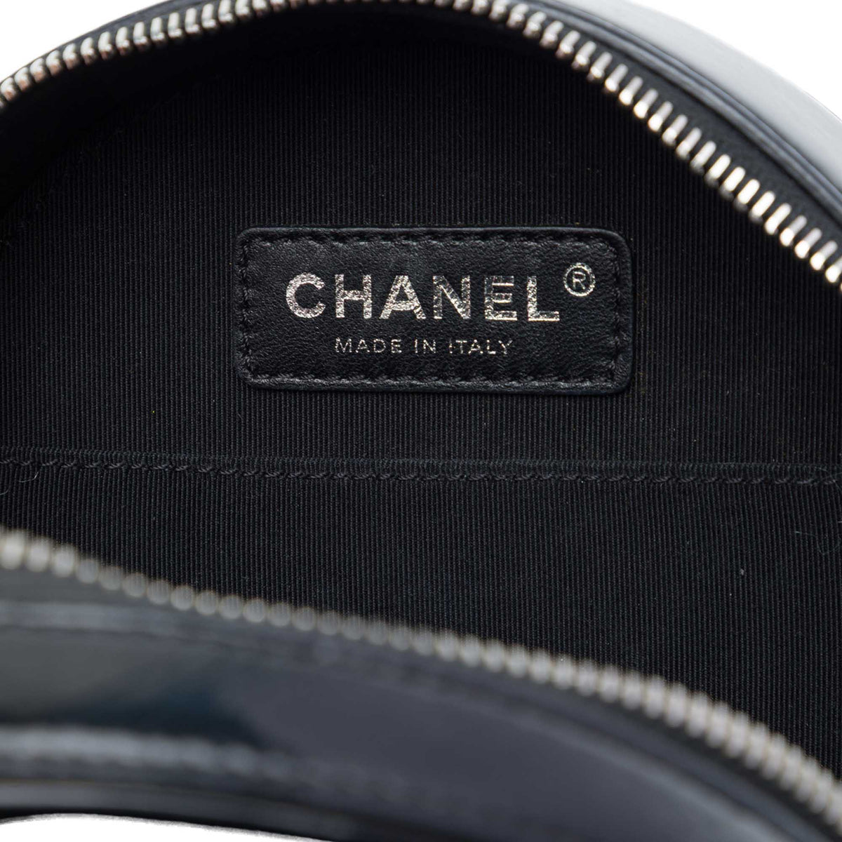 Chanel CC Patent Round as Earth Bag