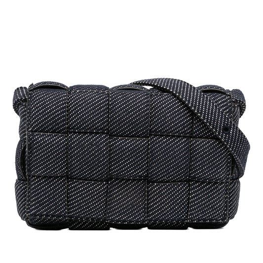 Bottega Veneta Denim Intrecciato Cassette Padded Crossbody