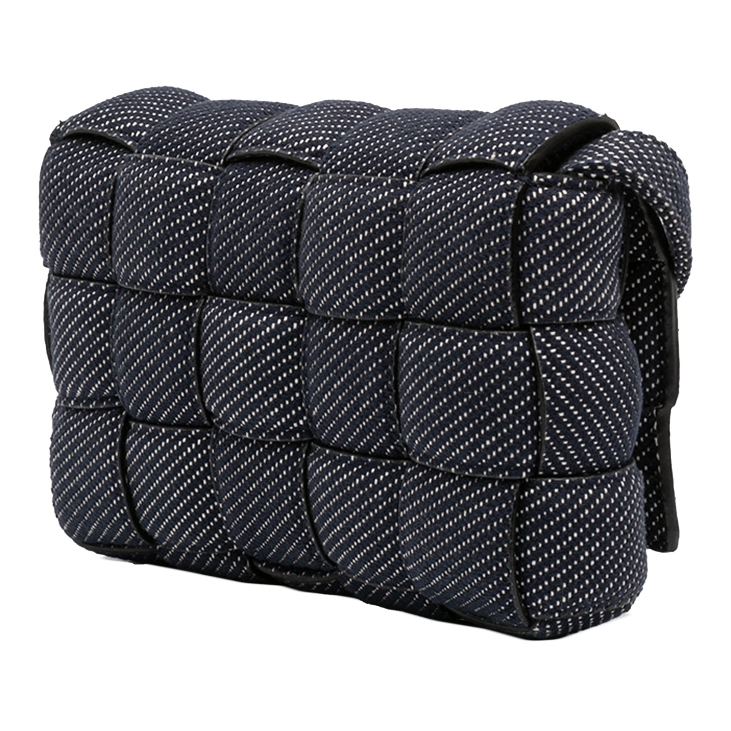 Bottega Veneta Denim Intrecciato Cassette Padded Crossbody
