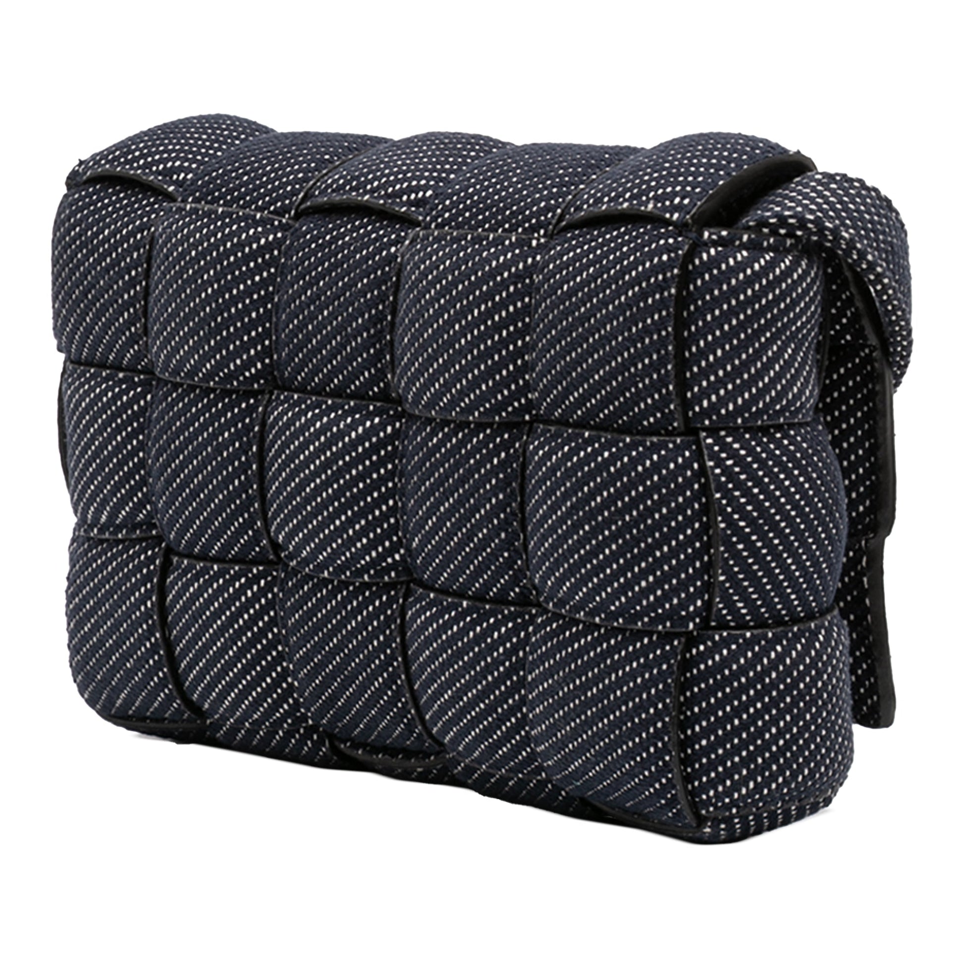Bottega Veneta Denim Intrecciato Cassette Padded Crossbody