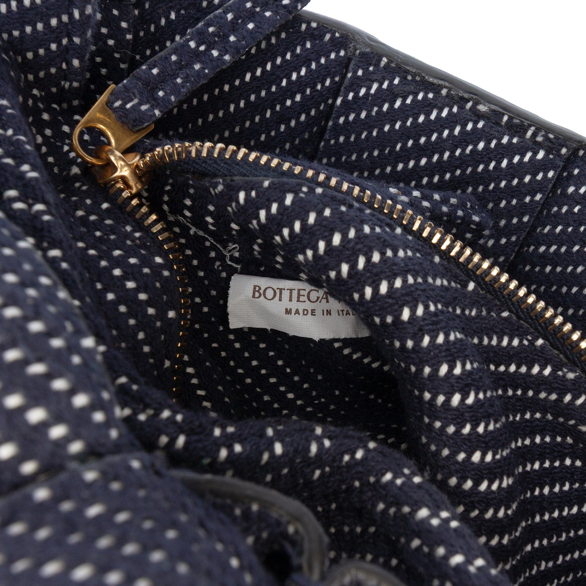 Bottega Veneta Denim Intrecciato Cassette Padded Crossbody