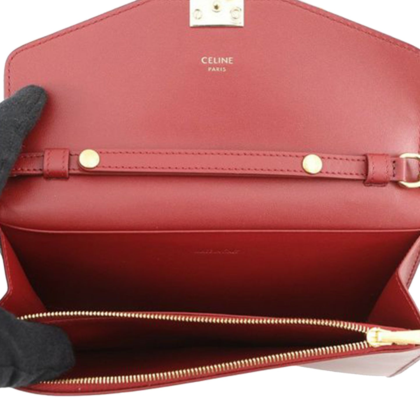 Celine Bicolor Leather C Bag Wallet On Chain